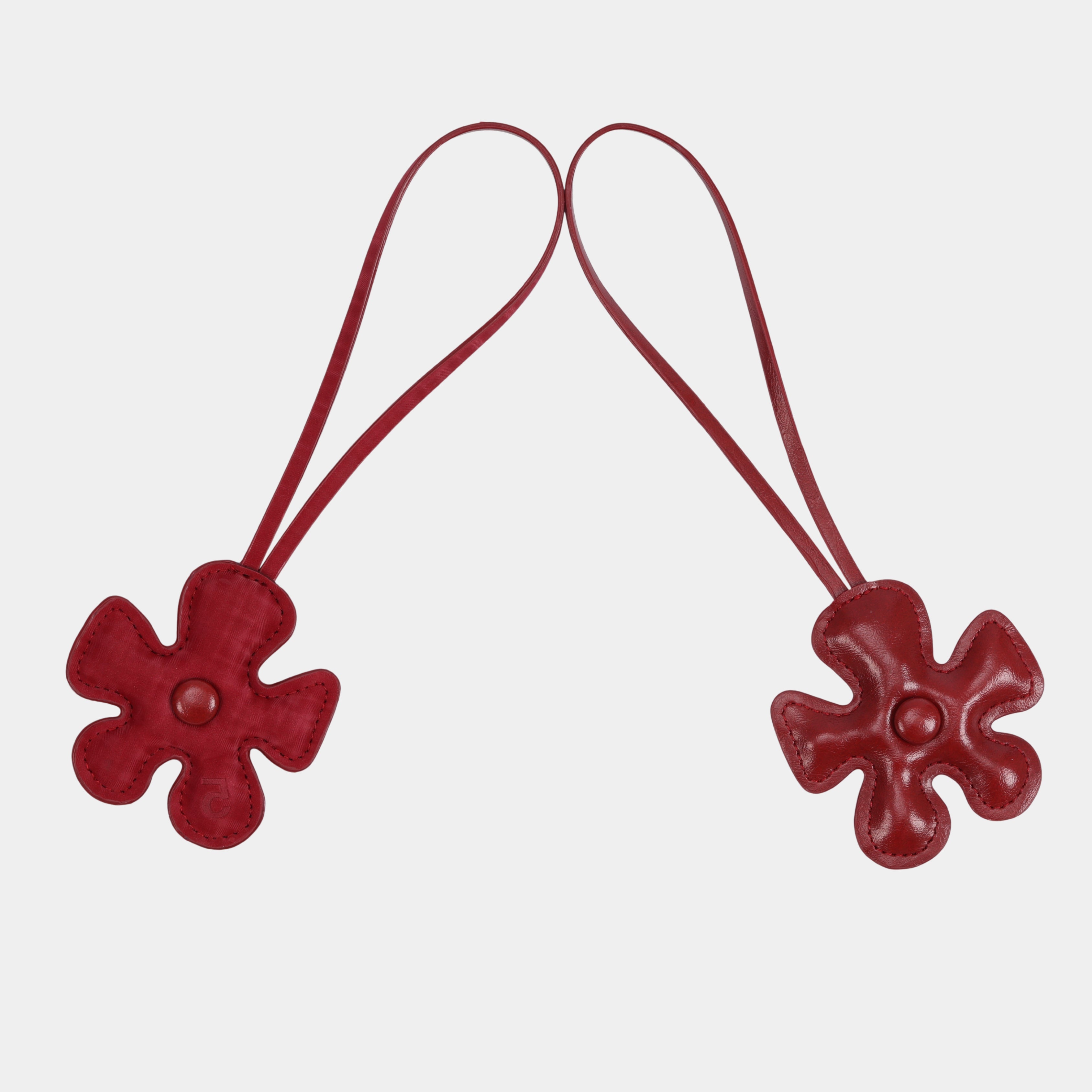 Phụ kiện hoa cánh quạt mini màu Đỏ đô x Đỏ Caro