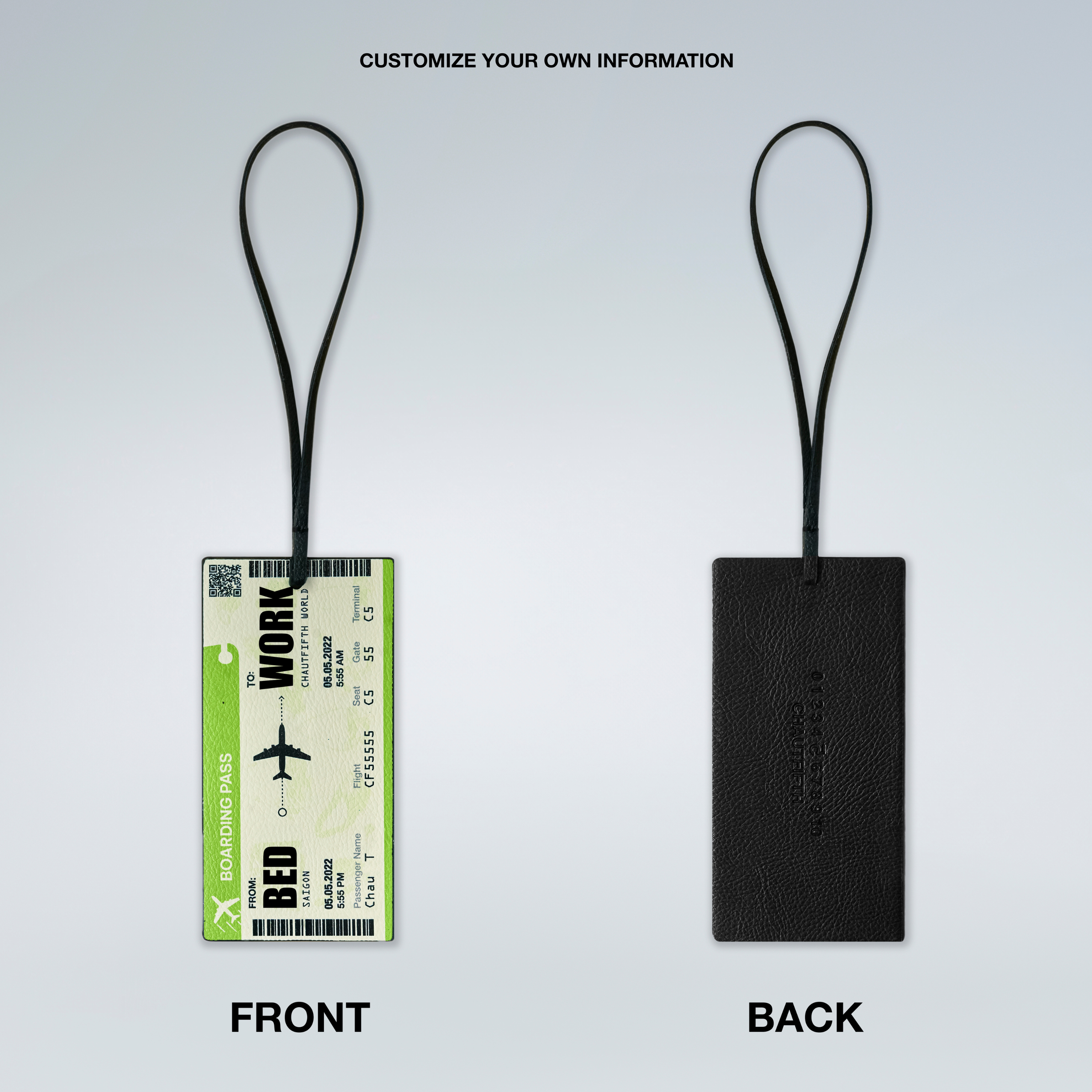 Your Own Flight Ticket Tag