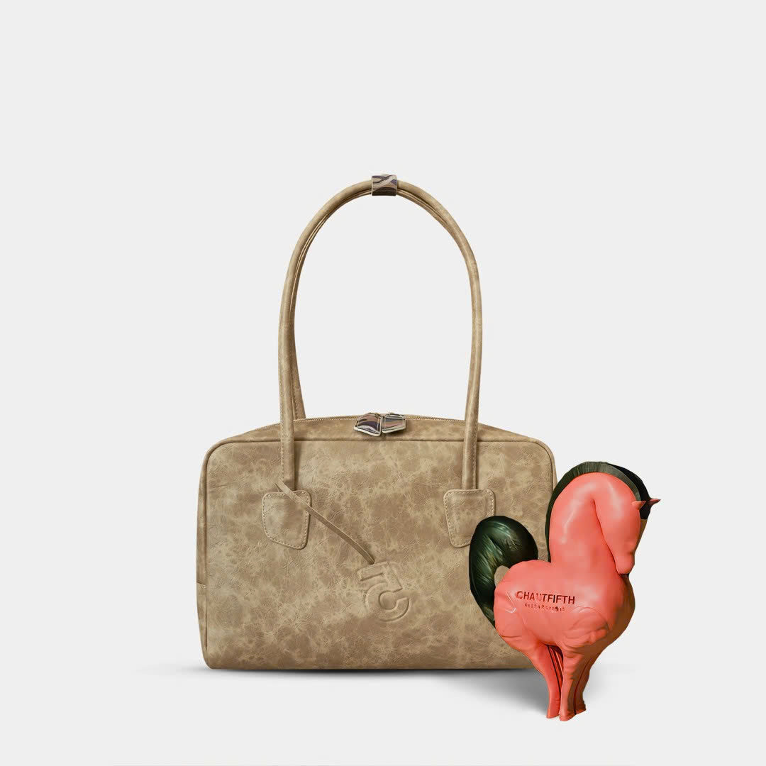 Túi xách Bakery Box màu Beige cát hoạ tiết