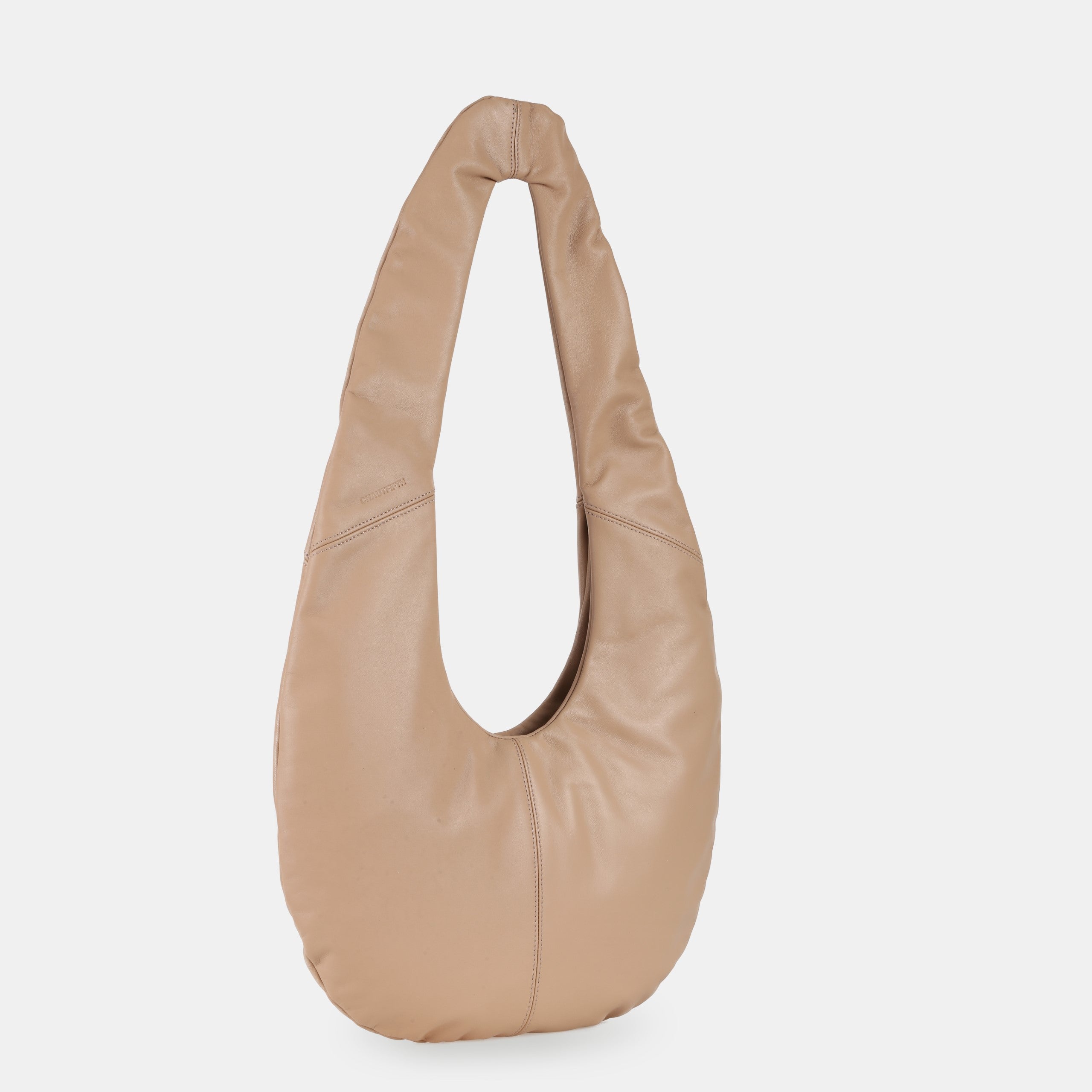 Cream RAINDROP handbag (real leather)