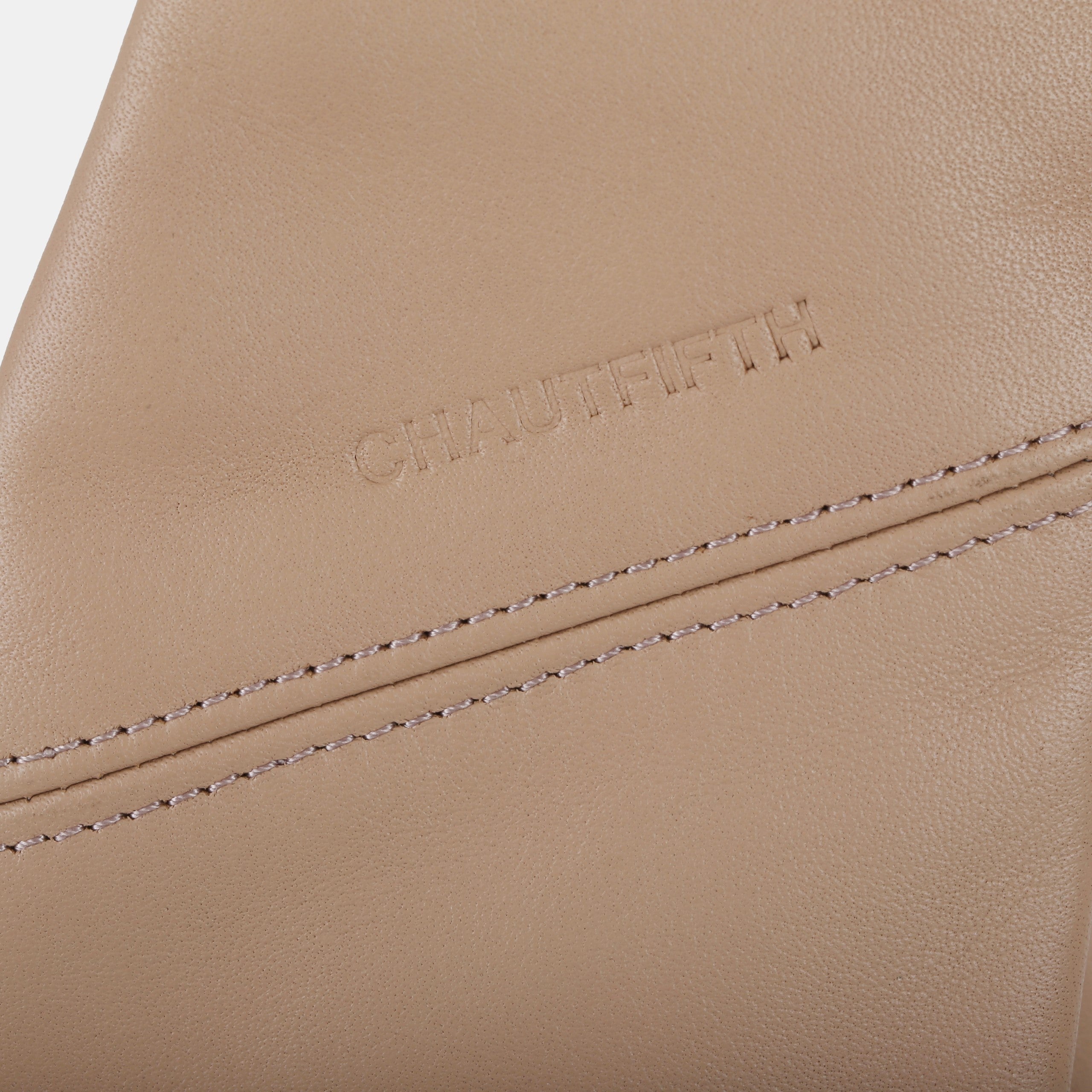 Cream RAINDROP handbag (real leather)
