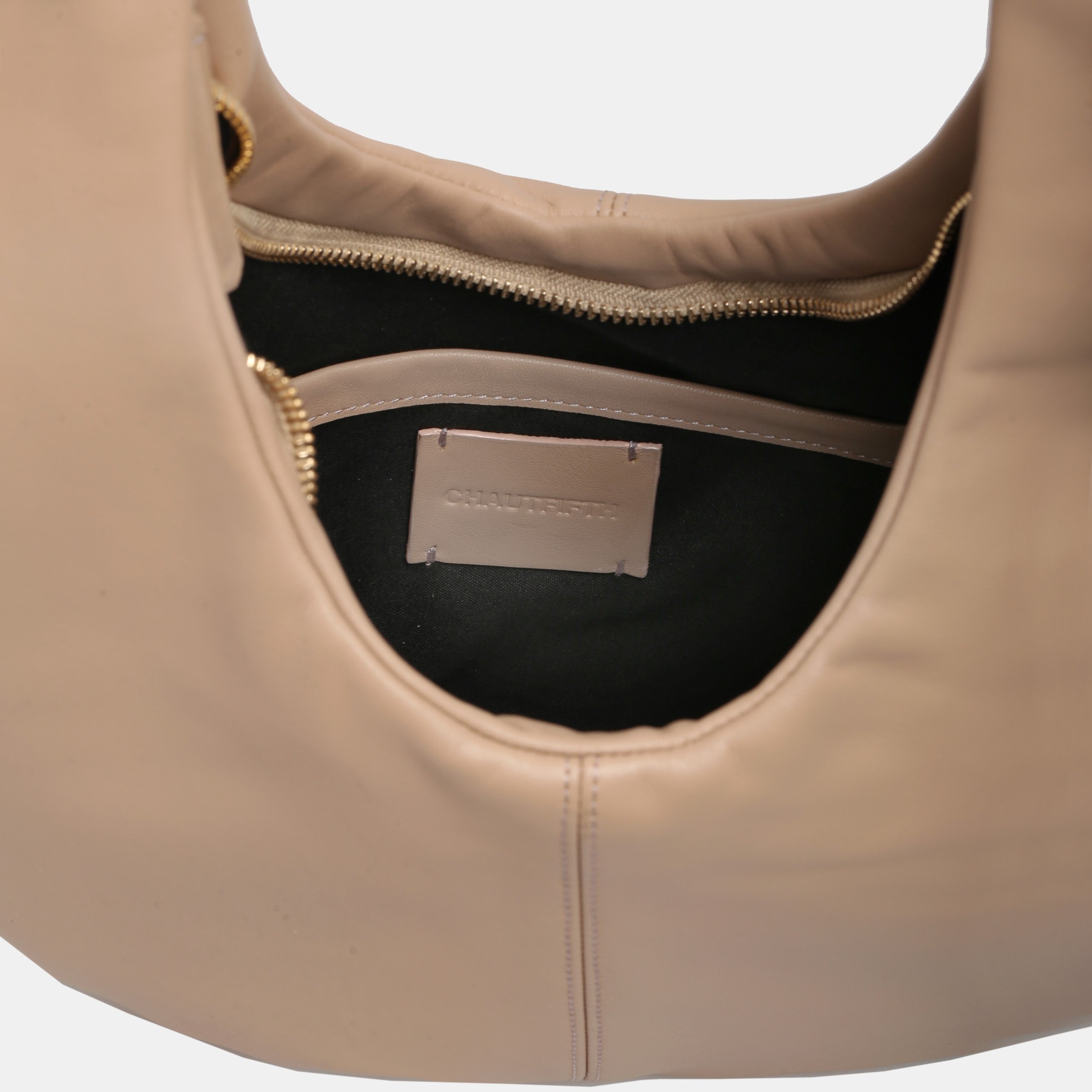 Cream RAINDROP handbag (real leather)