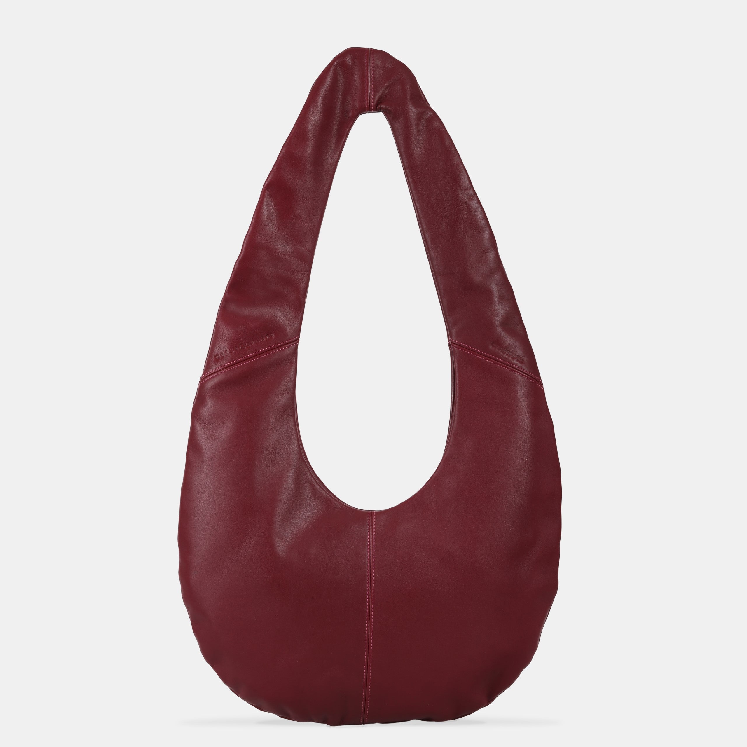 Red RAINDROP handbag (real leather)