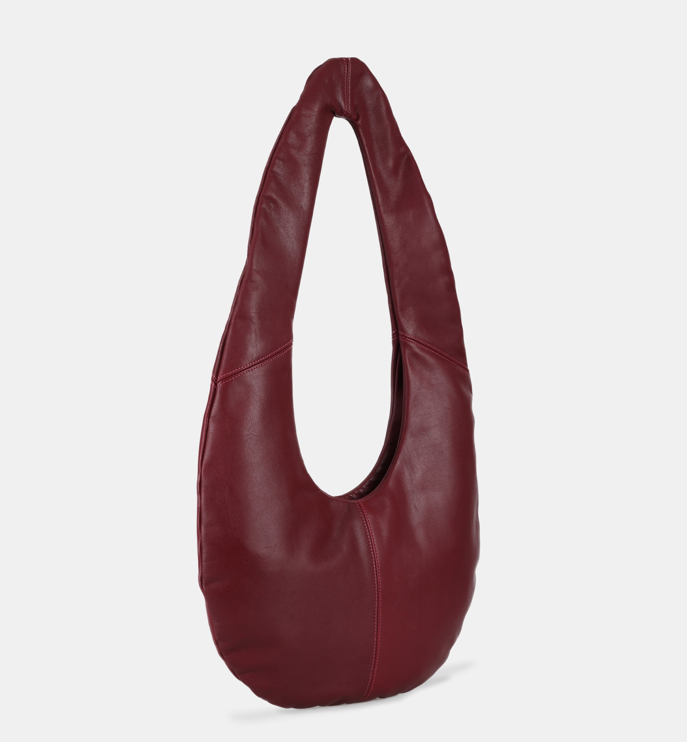 Red RAINDROP handbag (real leather)