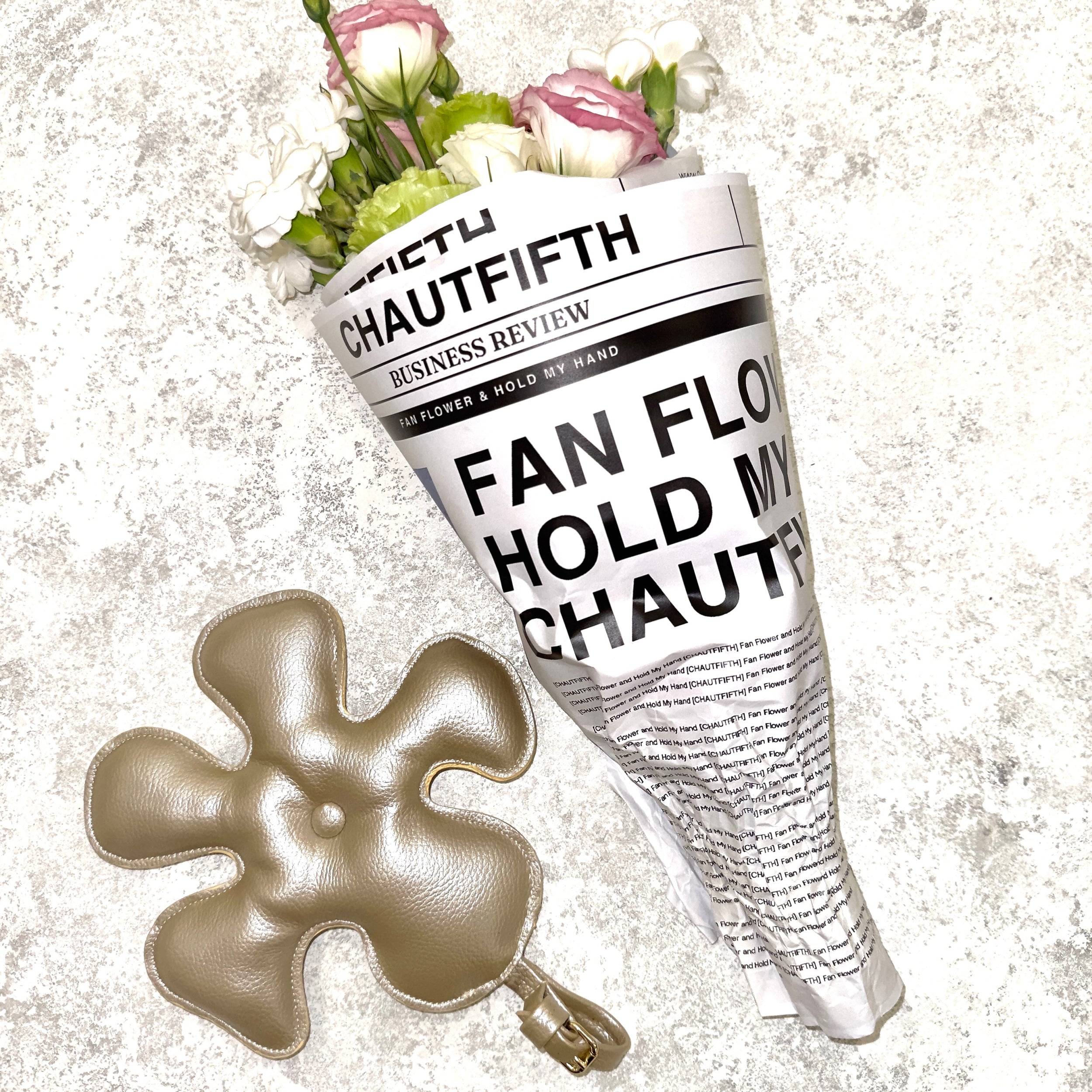 Phụ kiện Hoa cánh quạt màu ánh kim CHAUTFIFTH