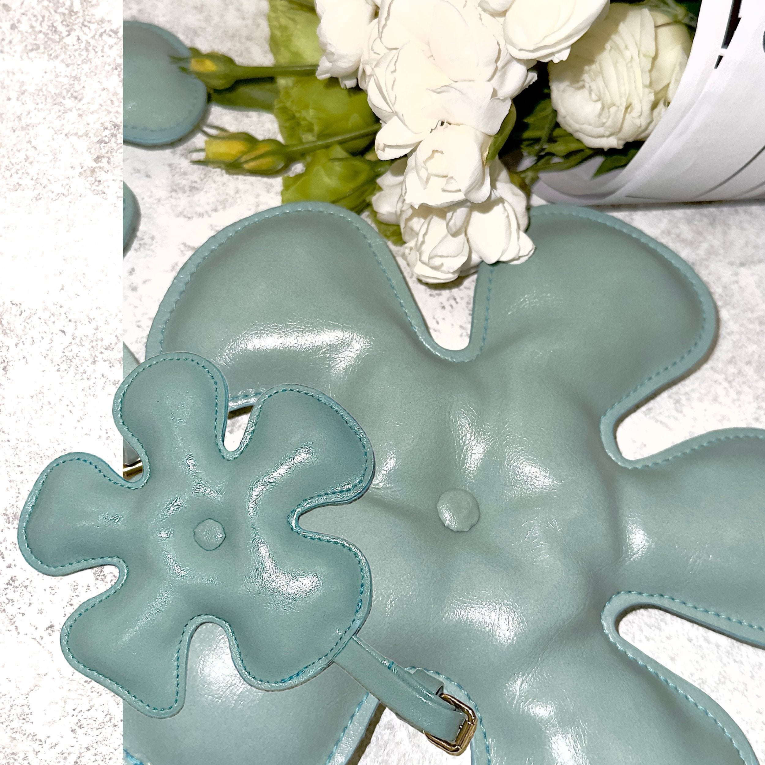 Phụ kiện Hoa cánh quạt màu xanh ngọc pastel CHAUTFIFTH