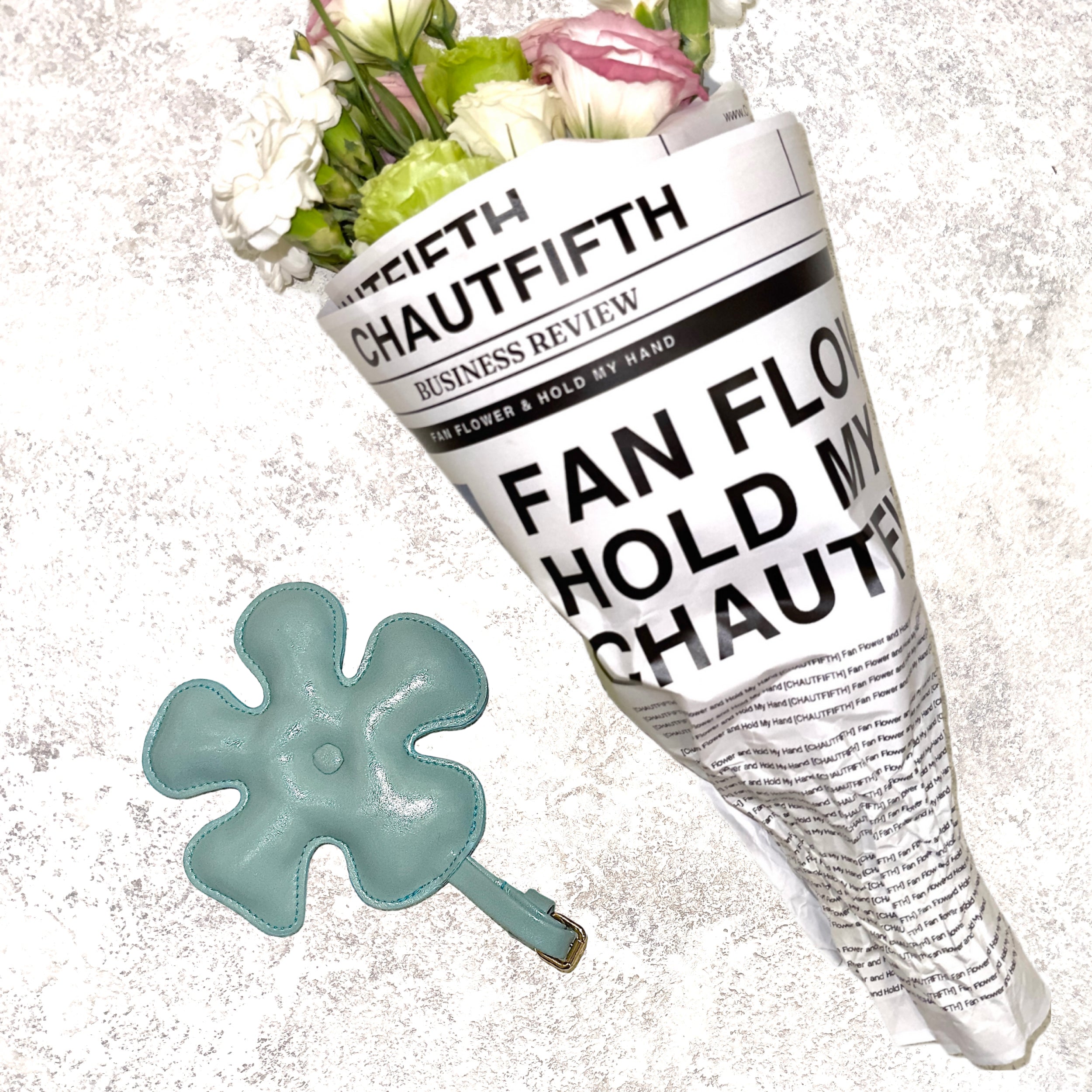 Phụ kiện Hoa cánh quạt màu xanh ngọc pastel CHAUTFIFTH