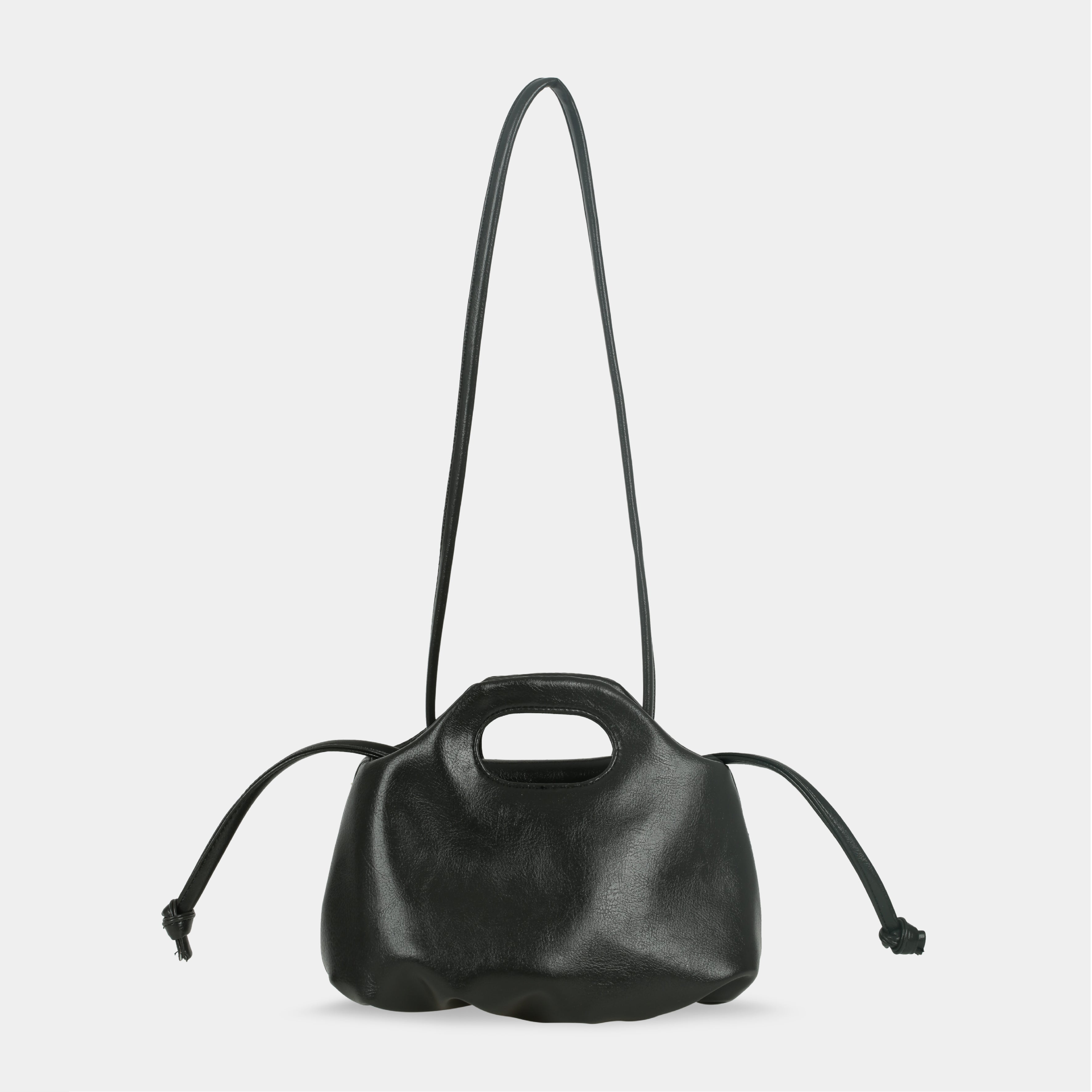 Flower Mini bag in glossy black