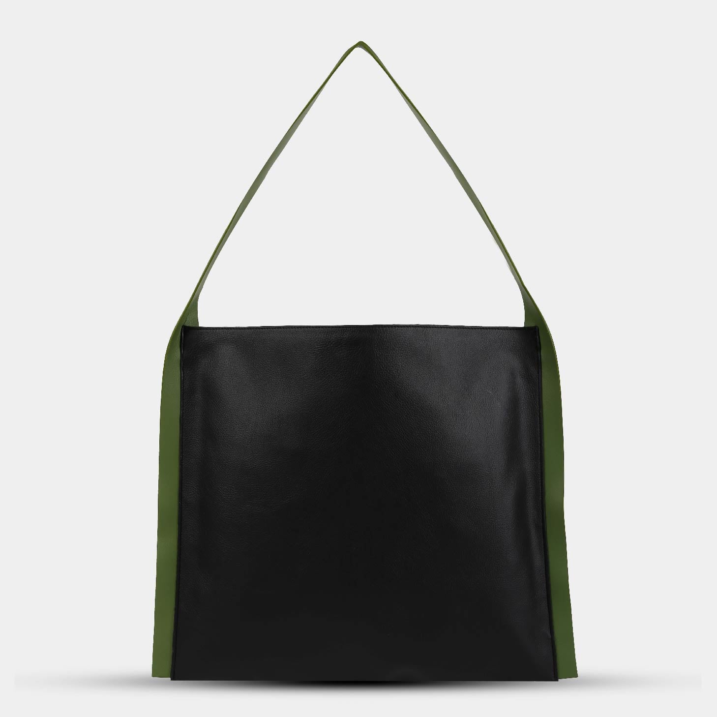 Túi xách PAPER TOTE màu đen dây xanh lá