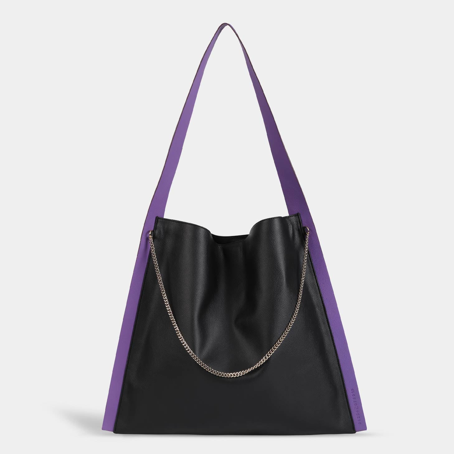 Túi xách PAPER TOTE màu đen dây tím