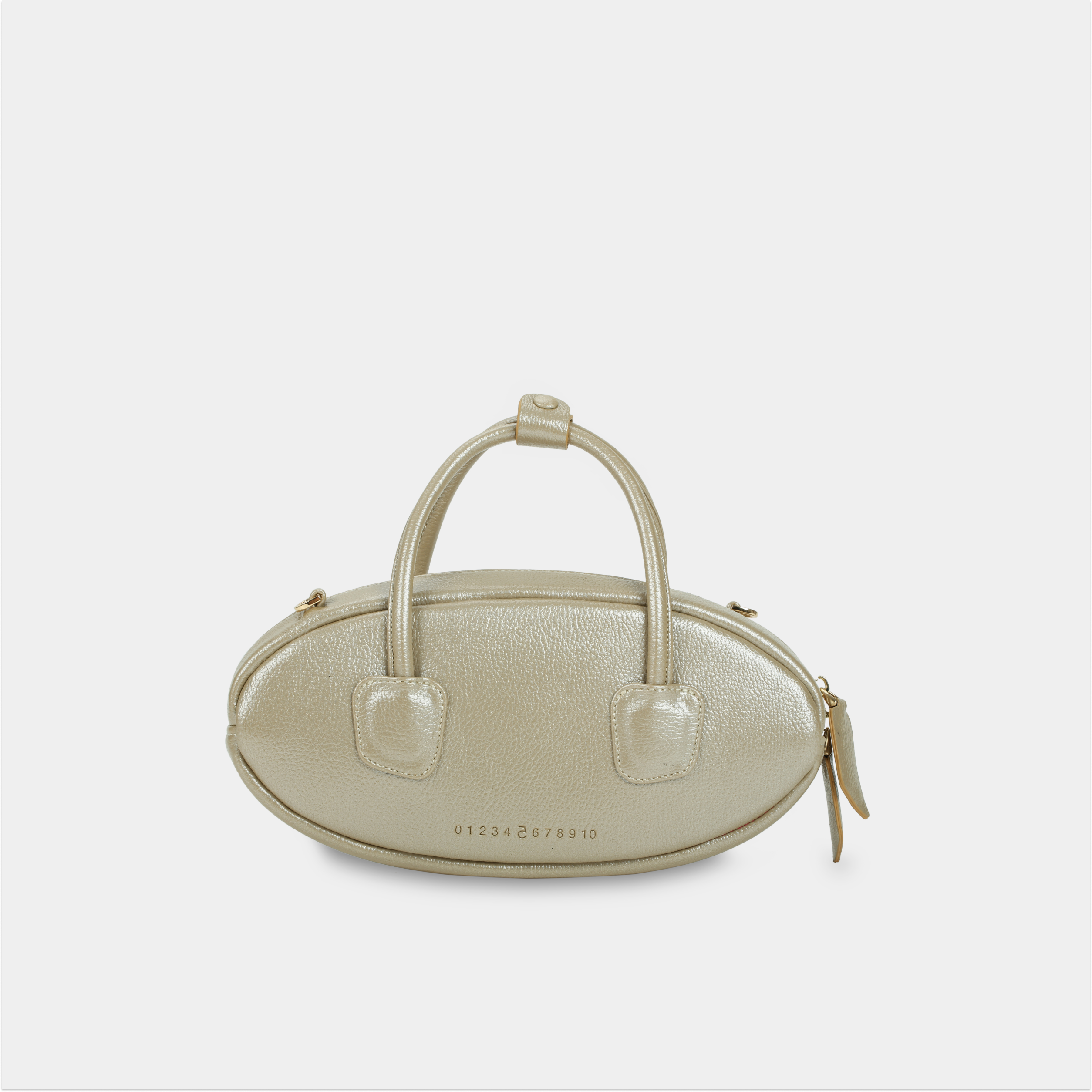 Metallic EGG handbag