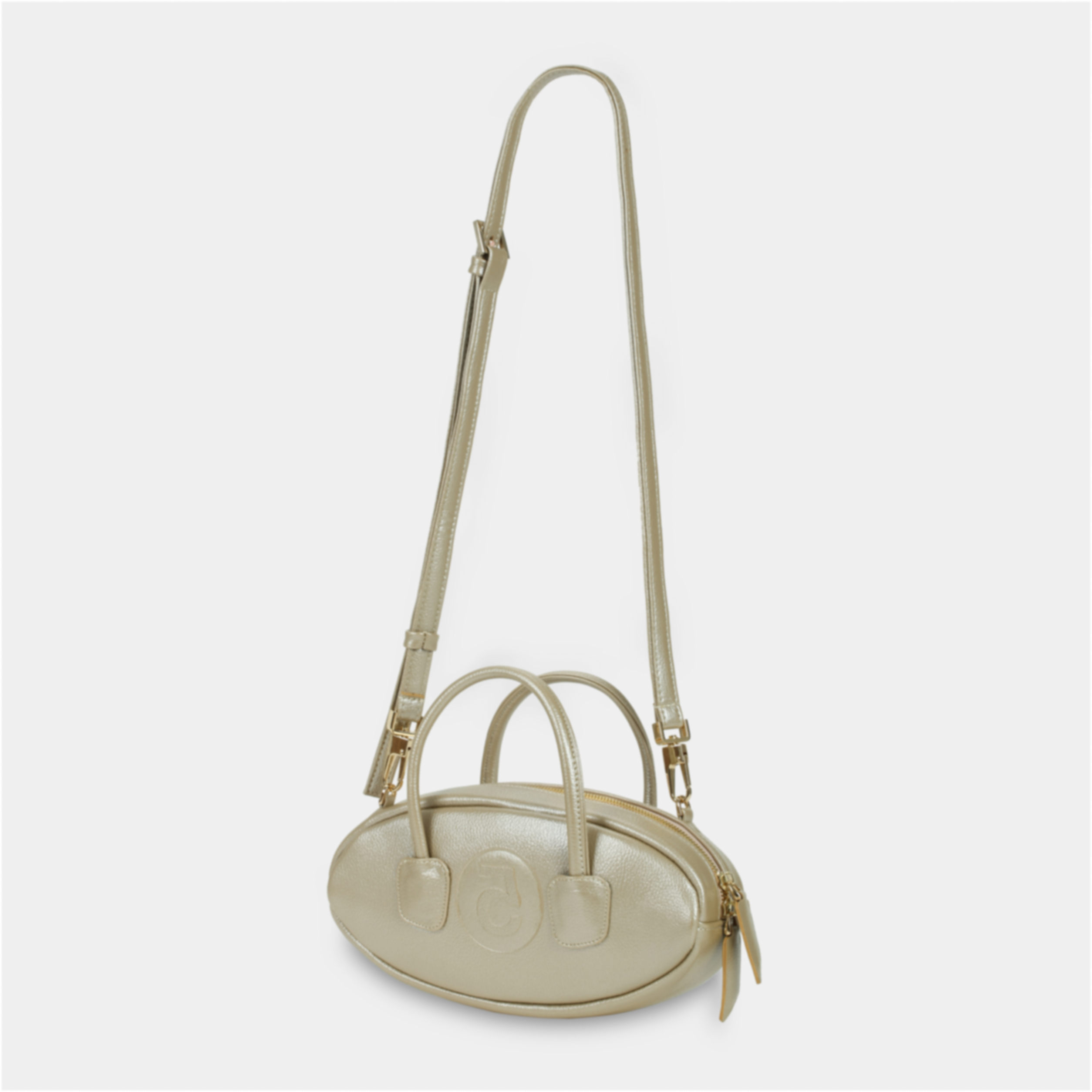 Metallic EGG handbag