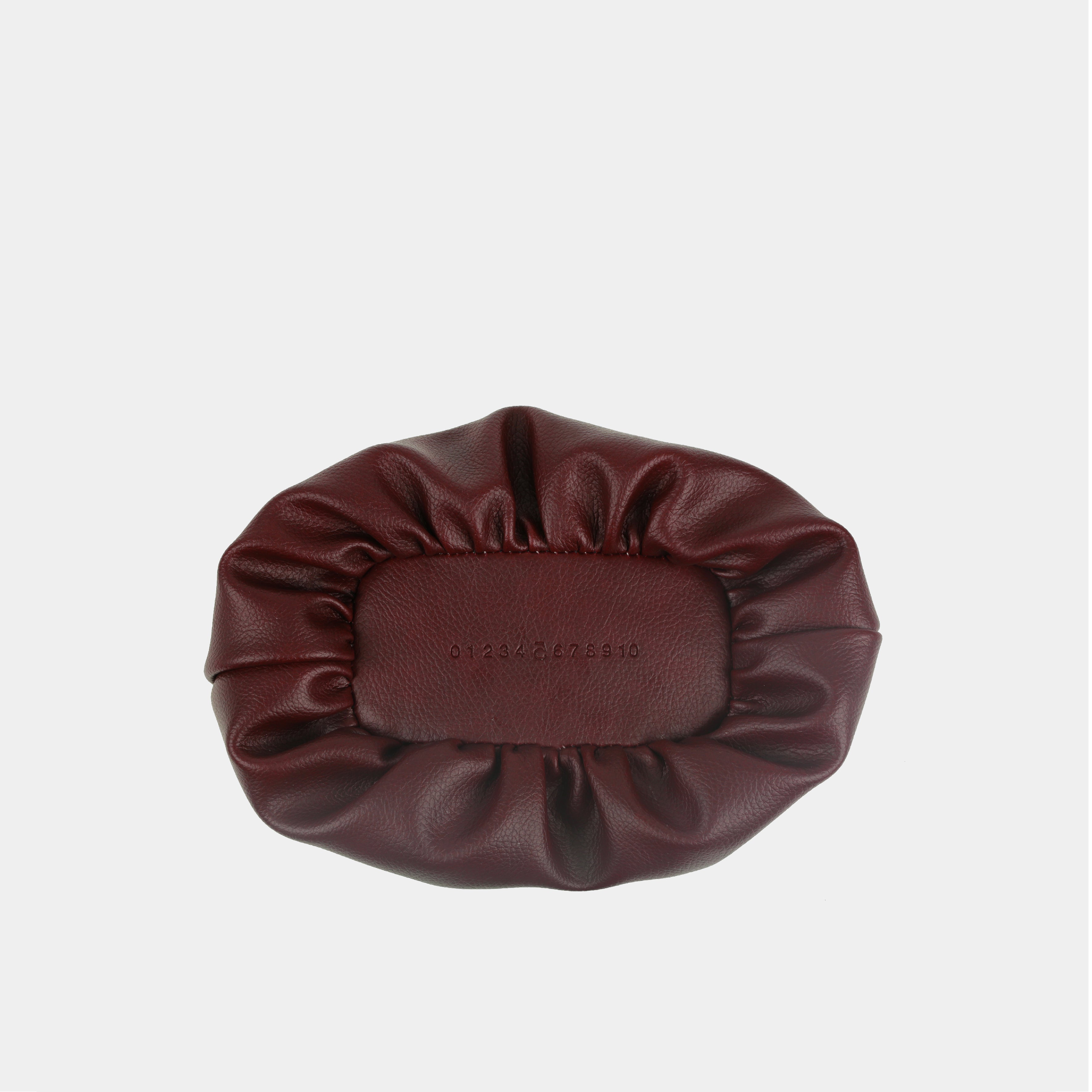 Flower Mini bag in red brown color