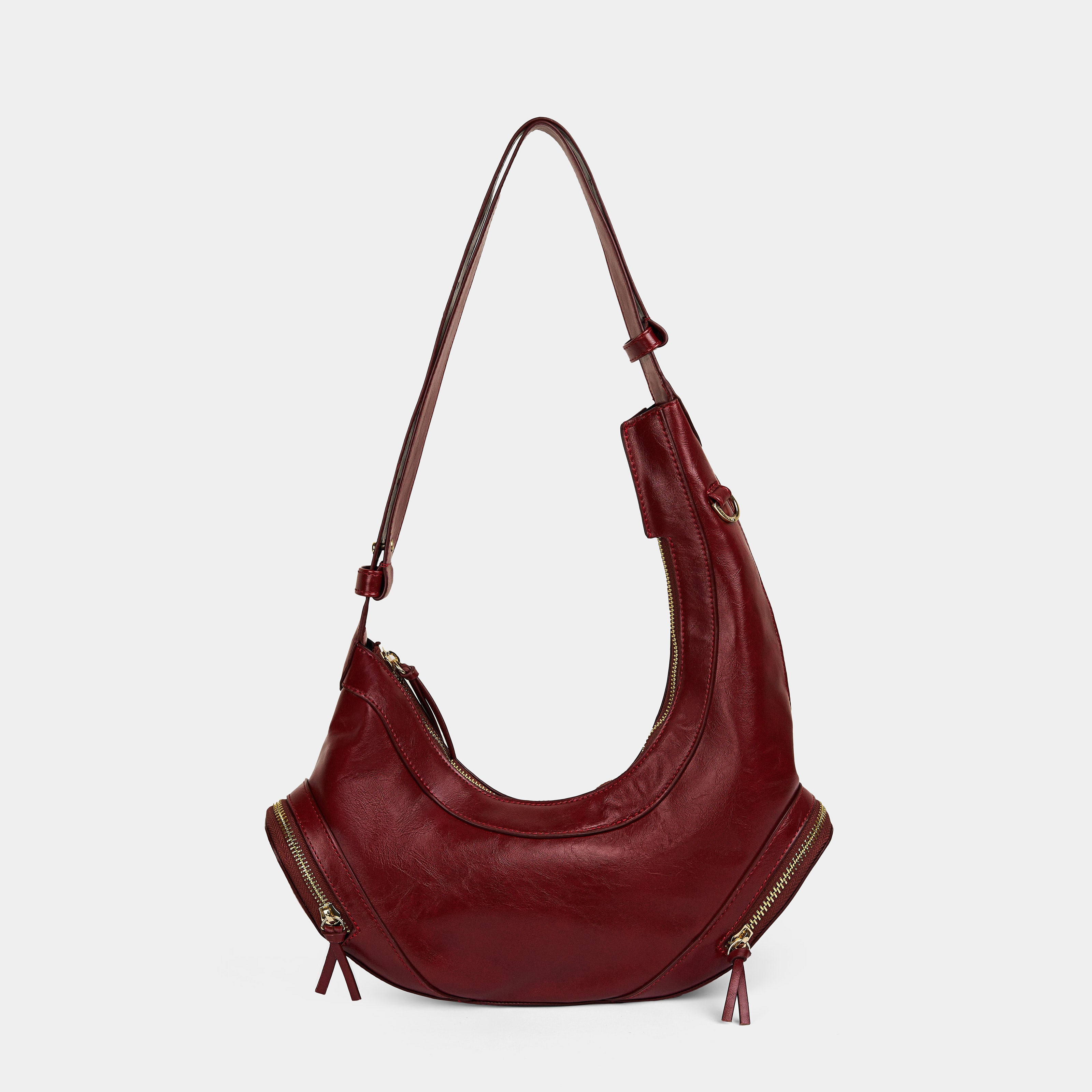 Bag CRESCENT MOON in Dark Red
