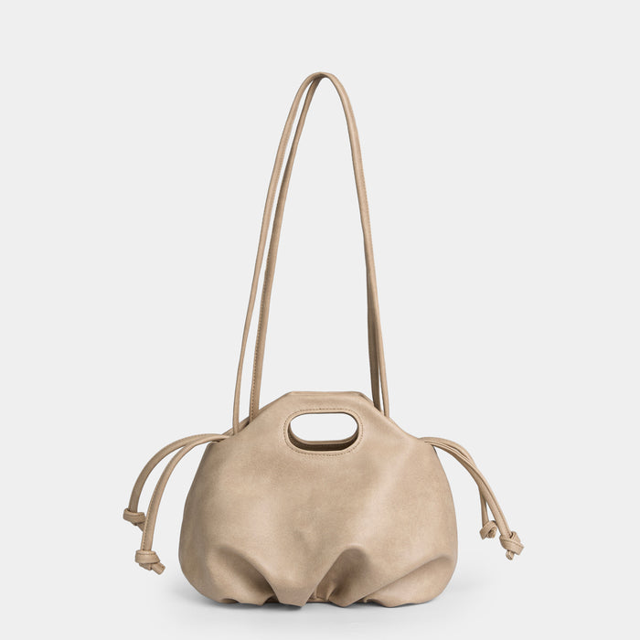 Bag MEDIUM FLOWER 2 STRAPS — Light Cacao