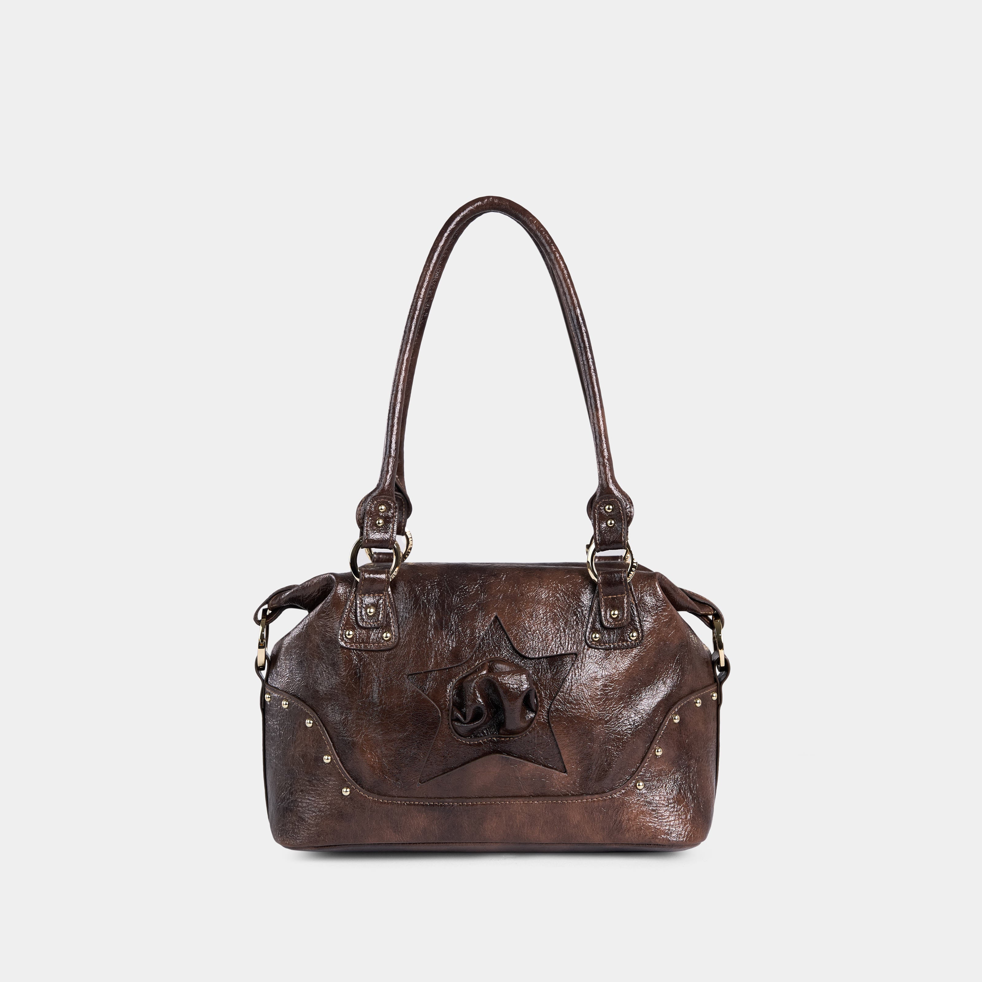 Bag Y2K STAR Glossy Brown-Black