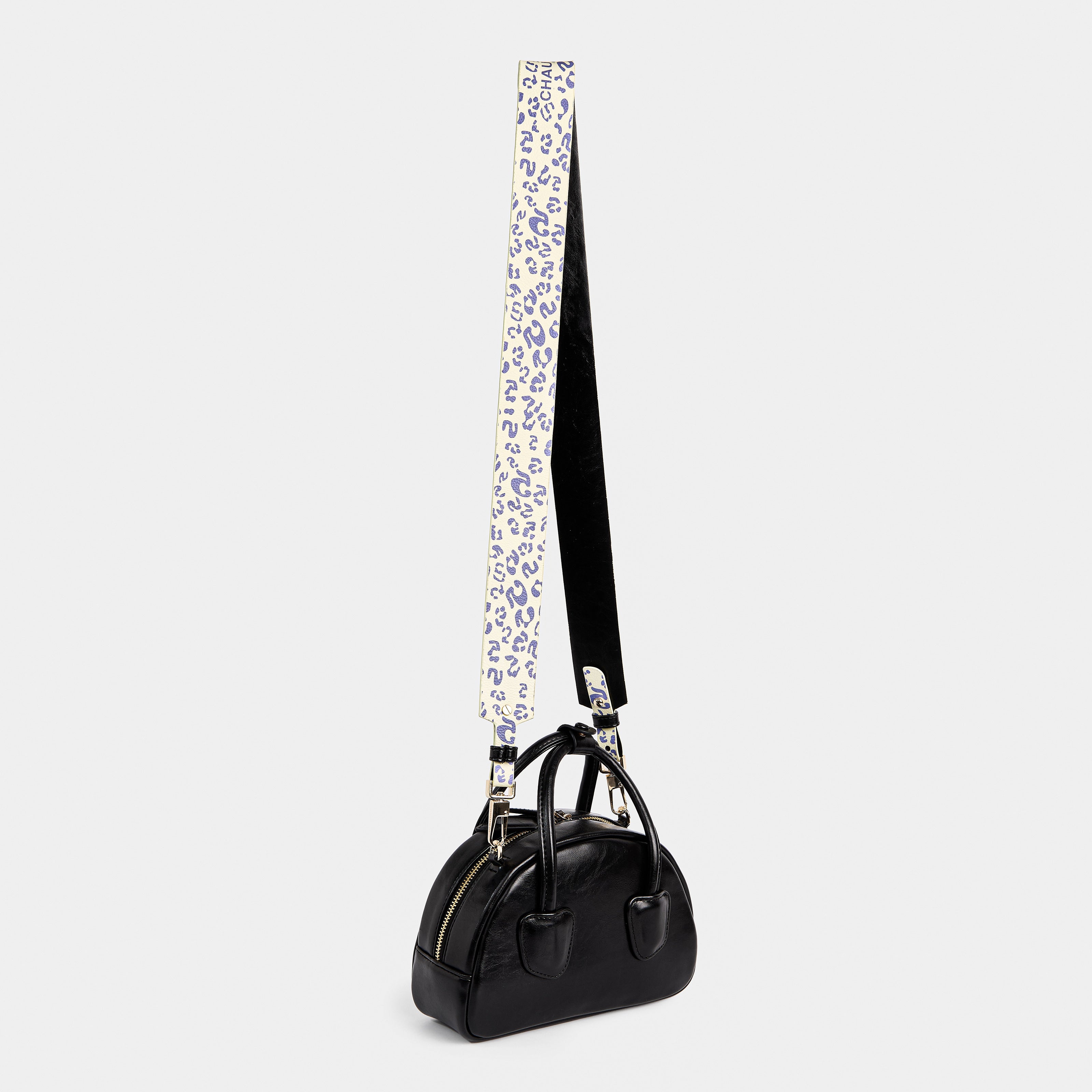 Strap 4CM WIDE BAG Fifth Leopard Blue x Black