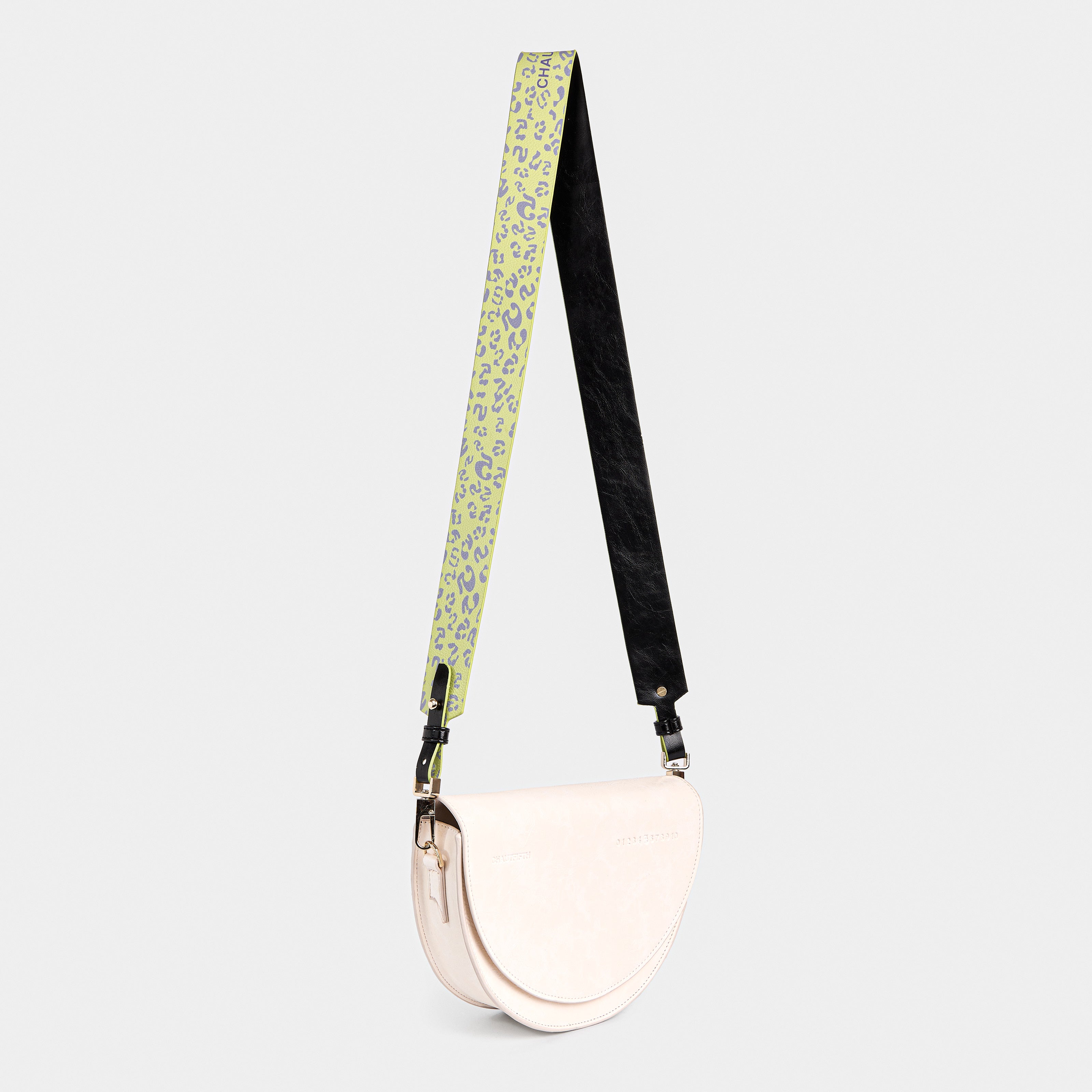 Strap 4CM WIDE BAG Fifth Leopard Green x Black