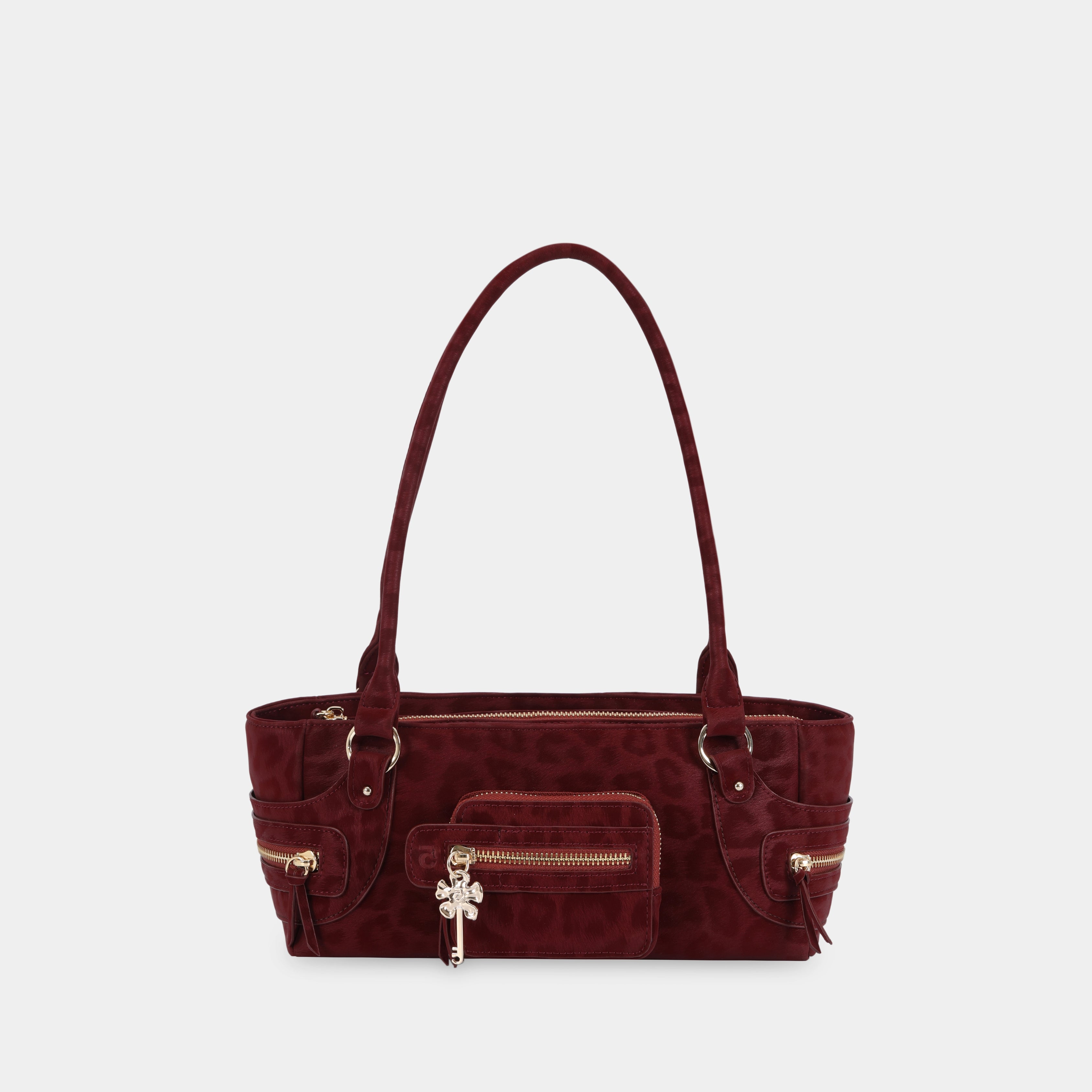 Túi xách Y2K CRUISE màu Da beo Đỏ