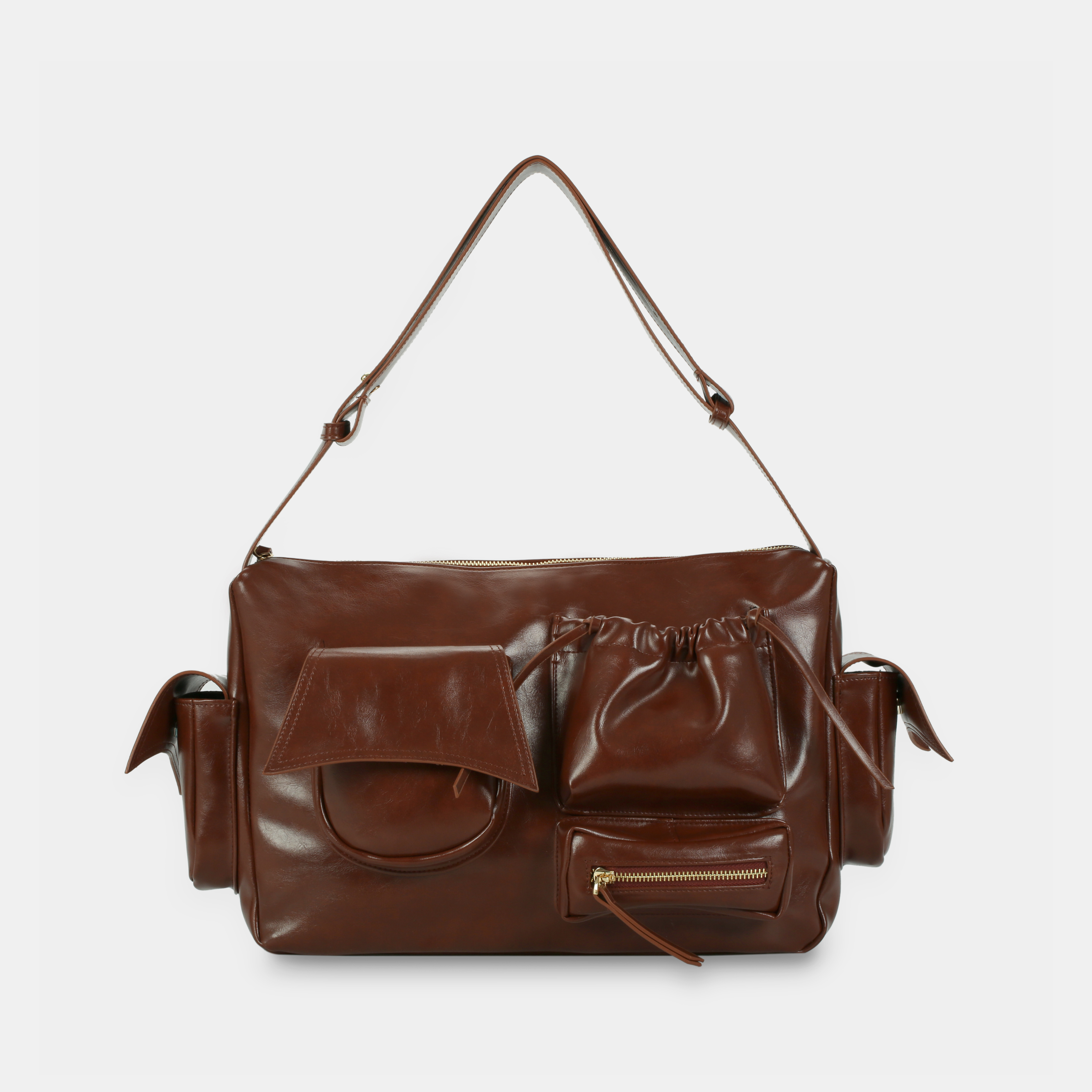 Handbag C5-Pocket size Laptop (L) in Dark Brown