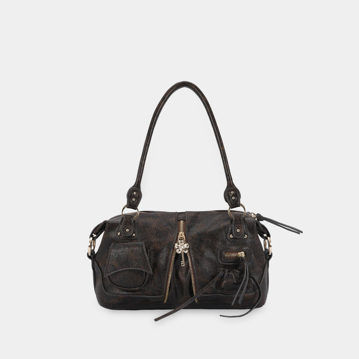 Bag Y2K POCKET (M) — Speckled Brown - Black