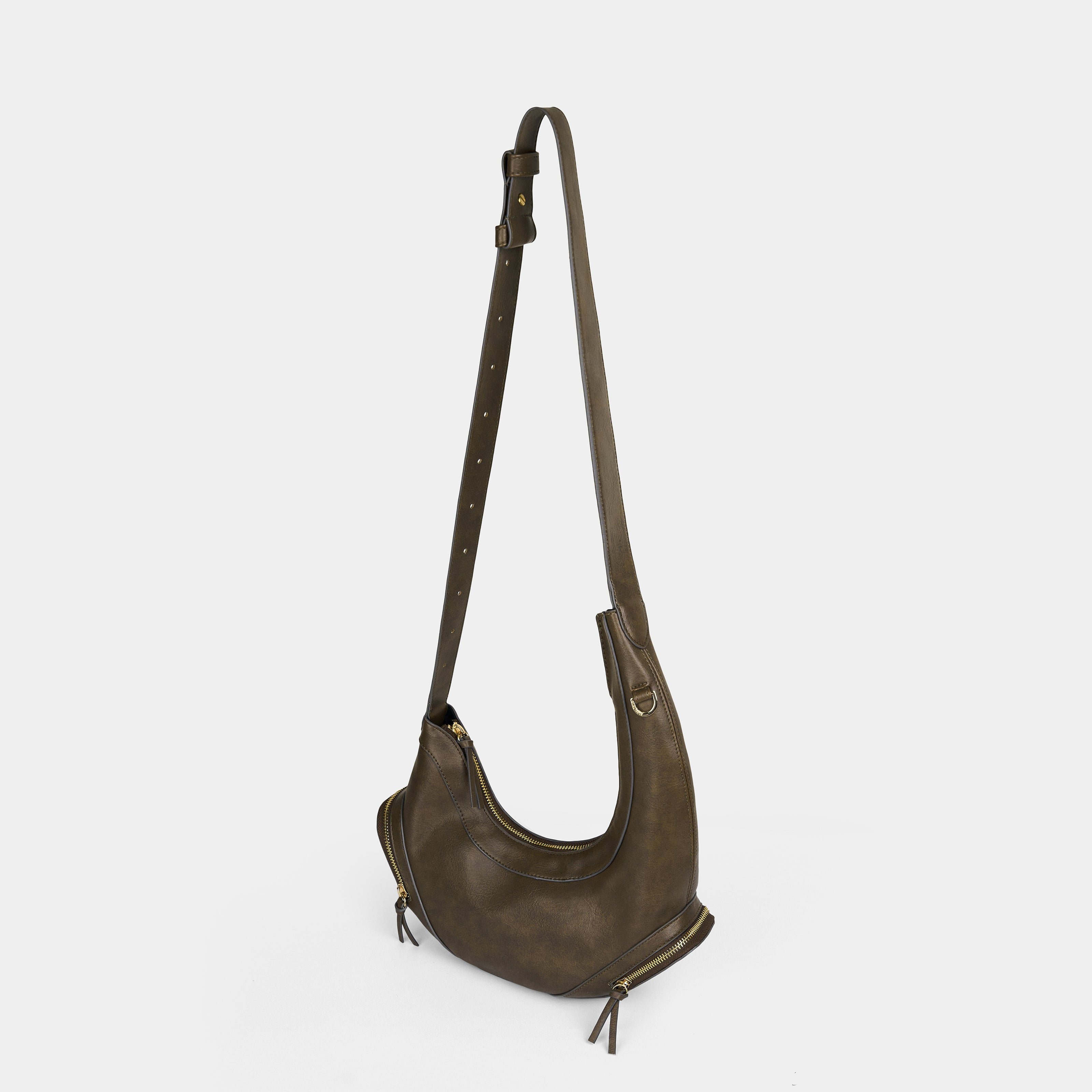 Bag CRESCENT MOON in Dark Beige 