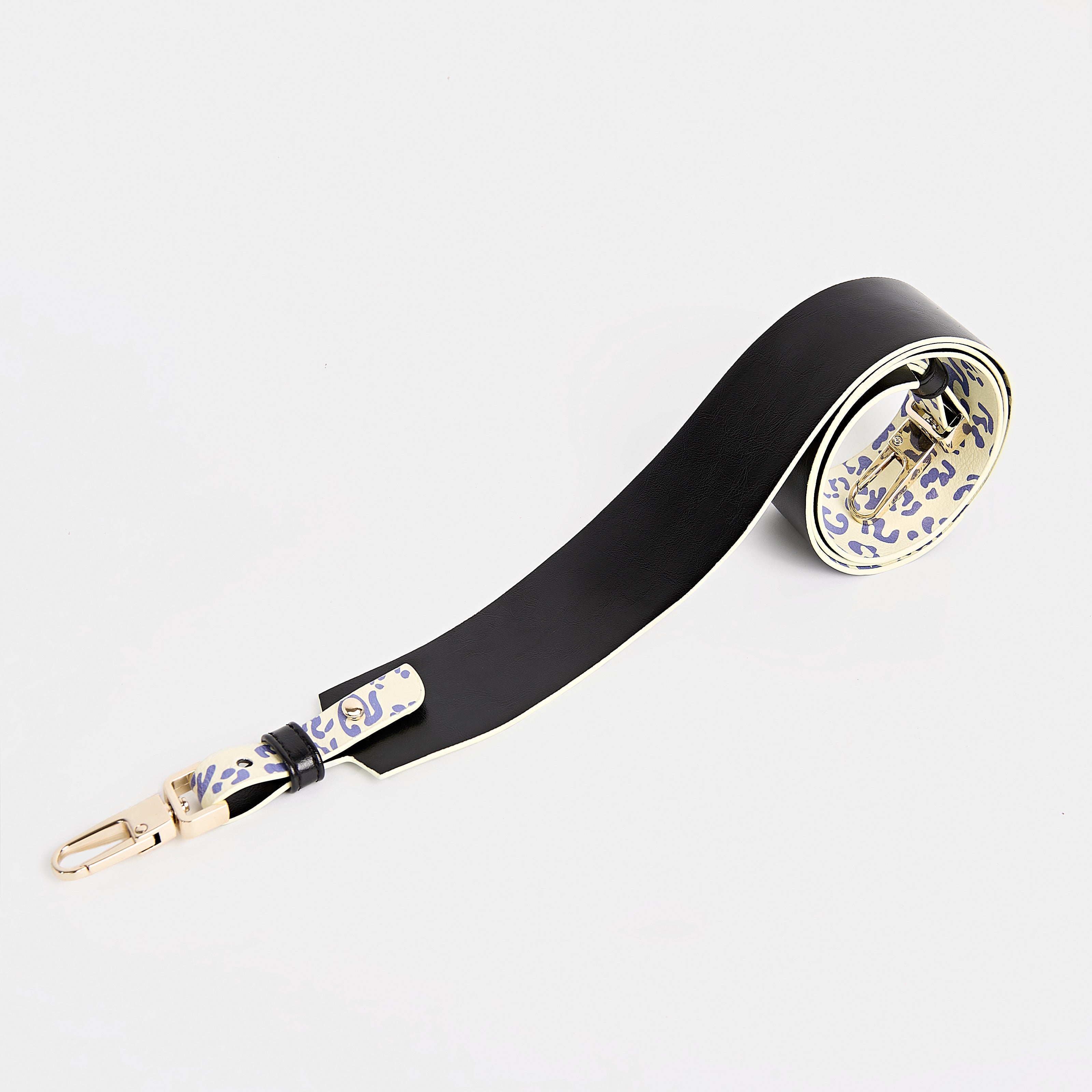 Strap 4CM WIDE BAG Fifth Leopard Blue x Black