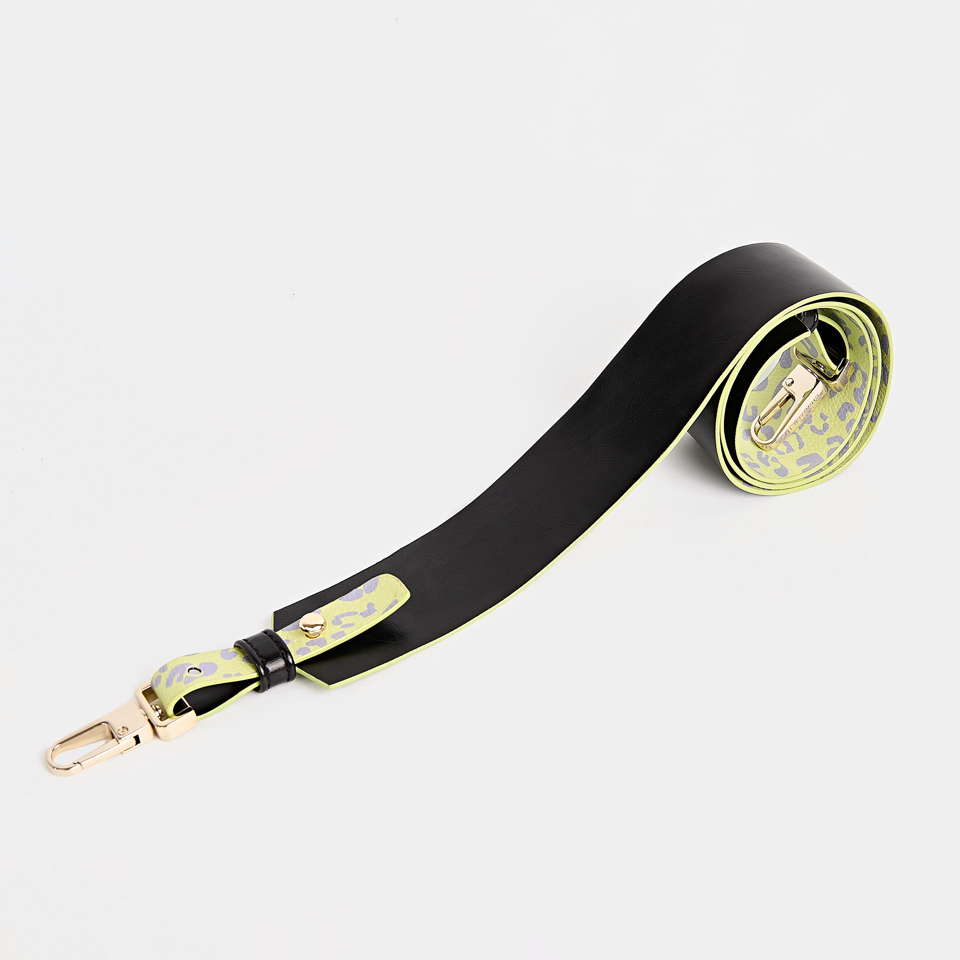 Strap 4CM WIDE BAG Fifth Leopard Green x Black