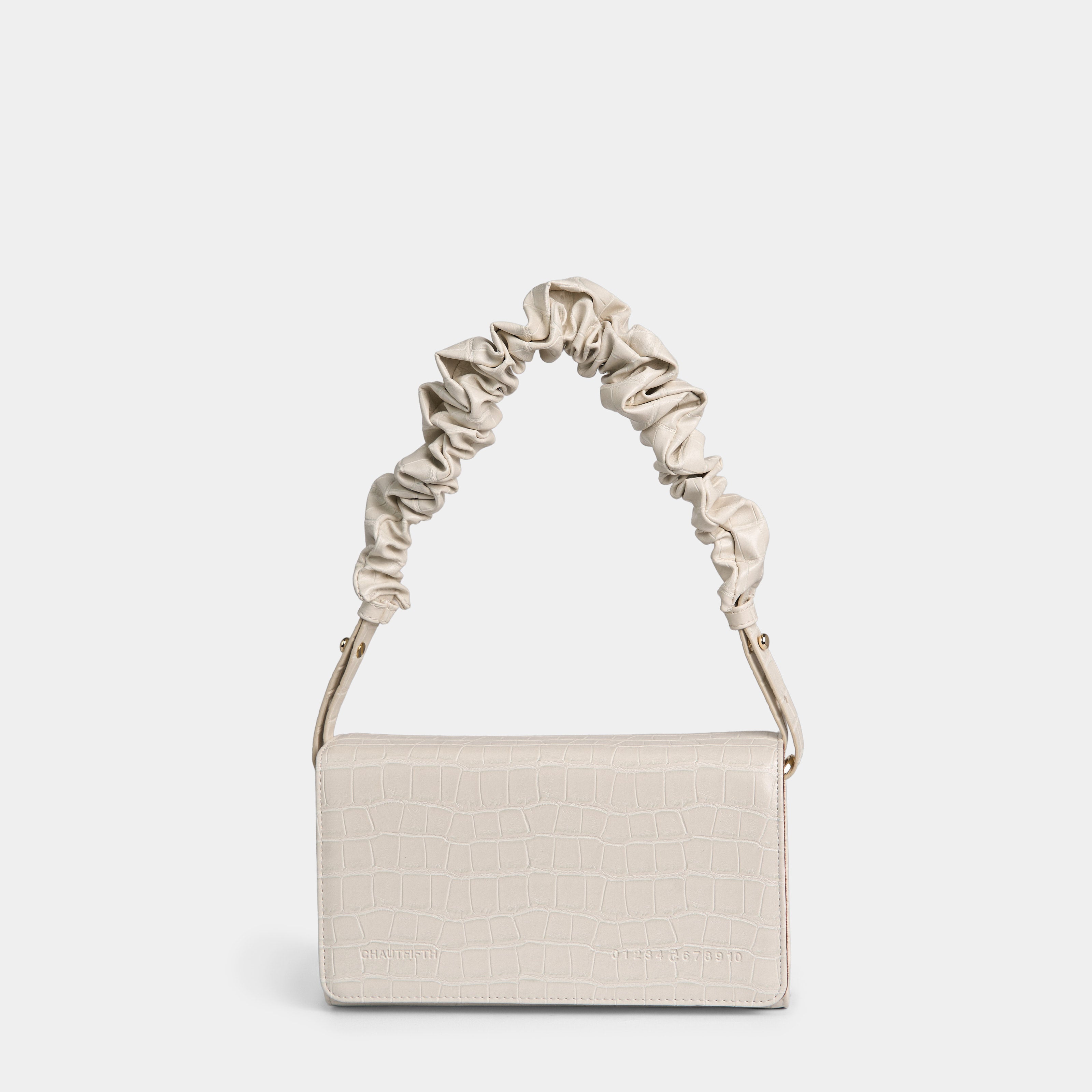 Bag KAMELEON in Crocodile White Cream