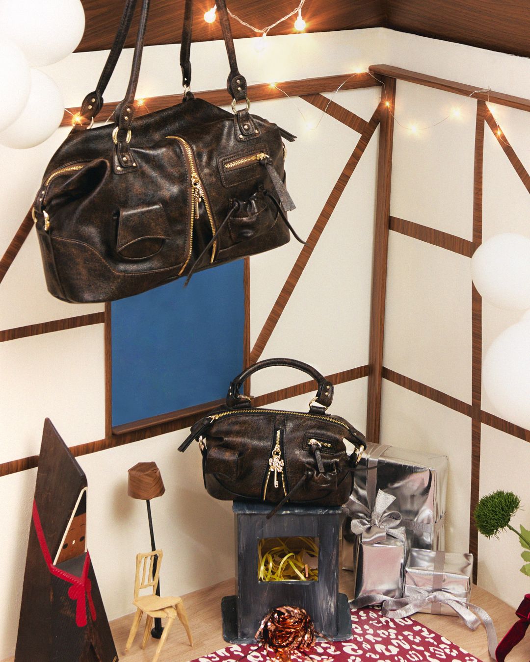 Bag Mini Y2K POCKET Speckled Brown-Black