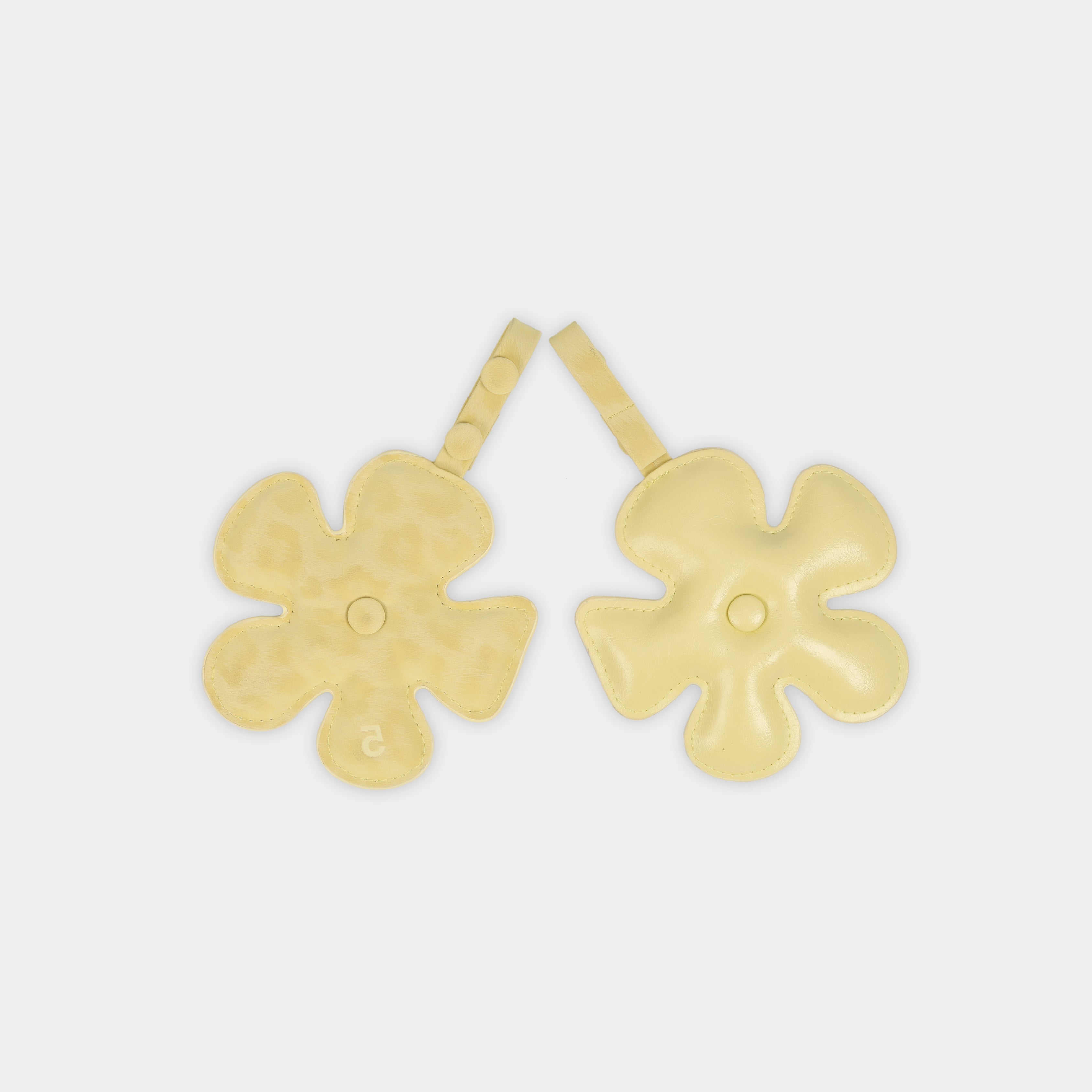 Accessory Charm Fan Flower Butter Yellow x Yellow Leopard (S)
