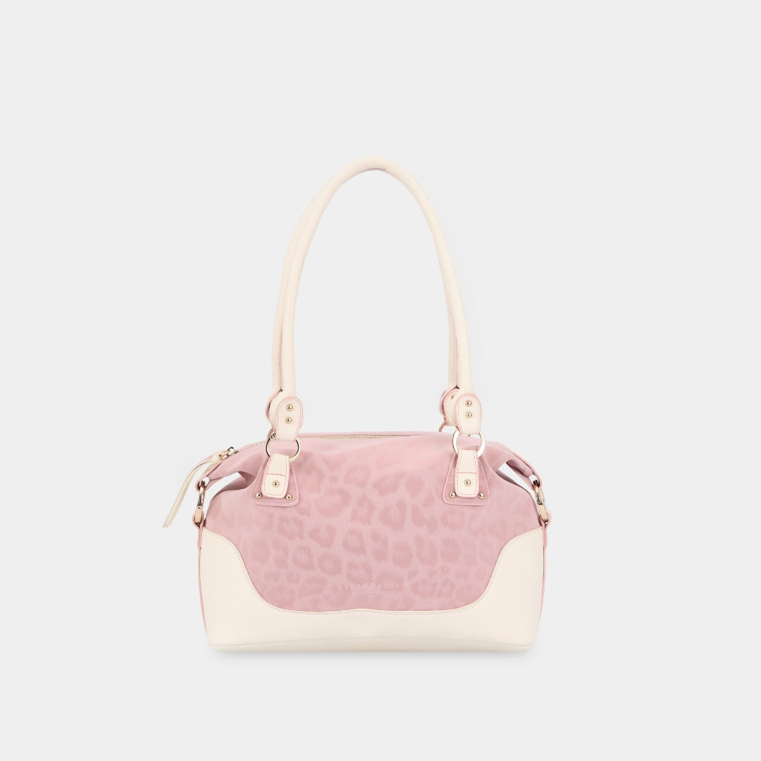 Túi xách Y2K STAR màu Da Beo Hồng x Trắng Vân hạt