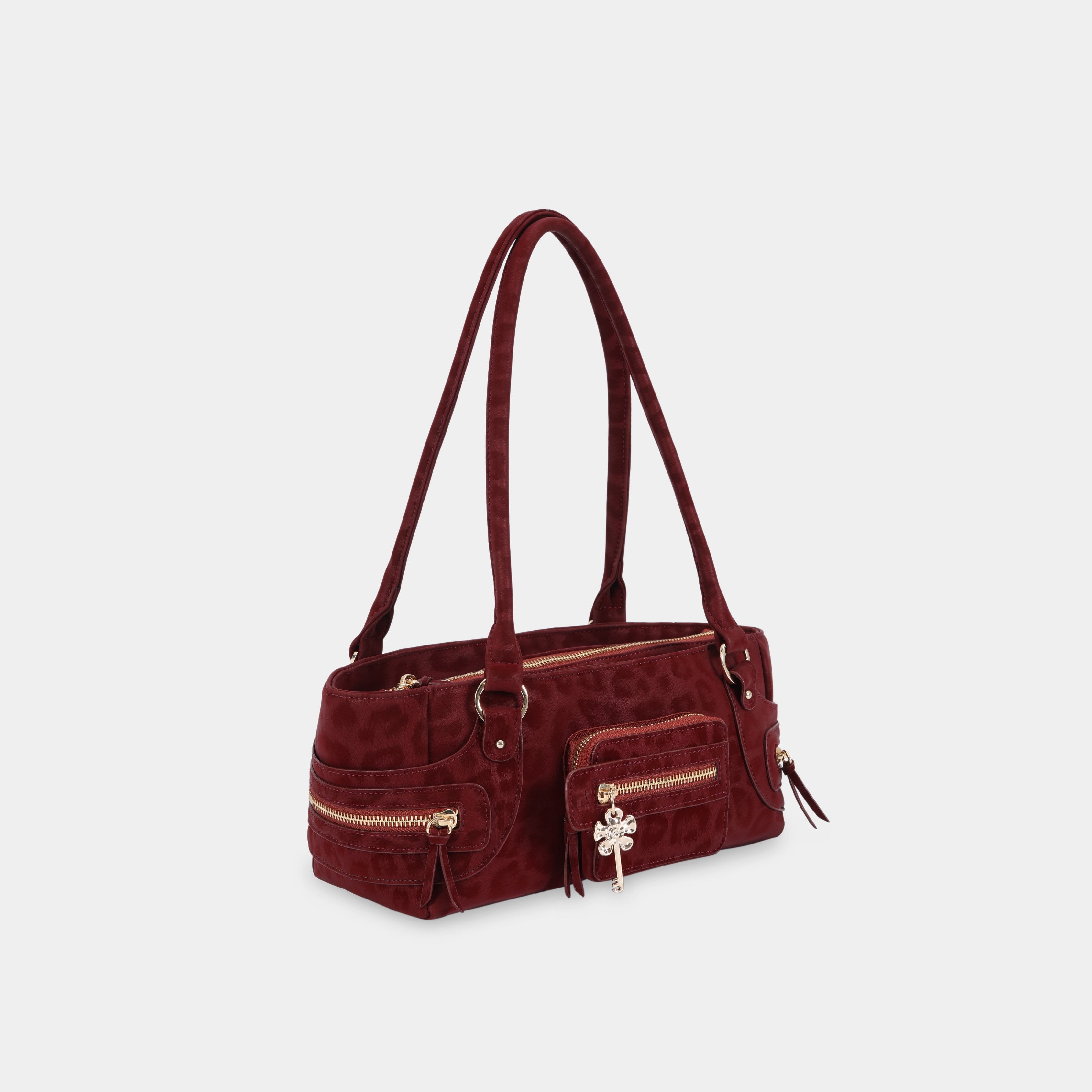 Túi xách Y2K CRUISE màu Da beo Đỏ