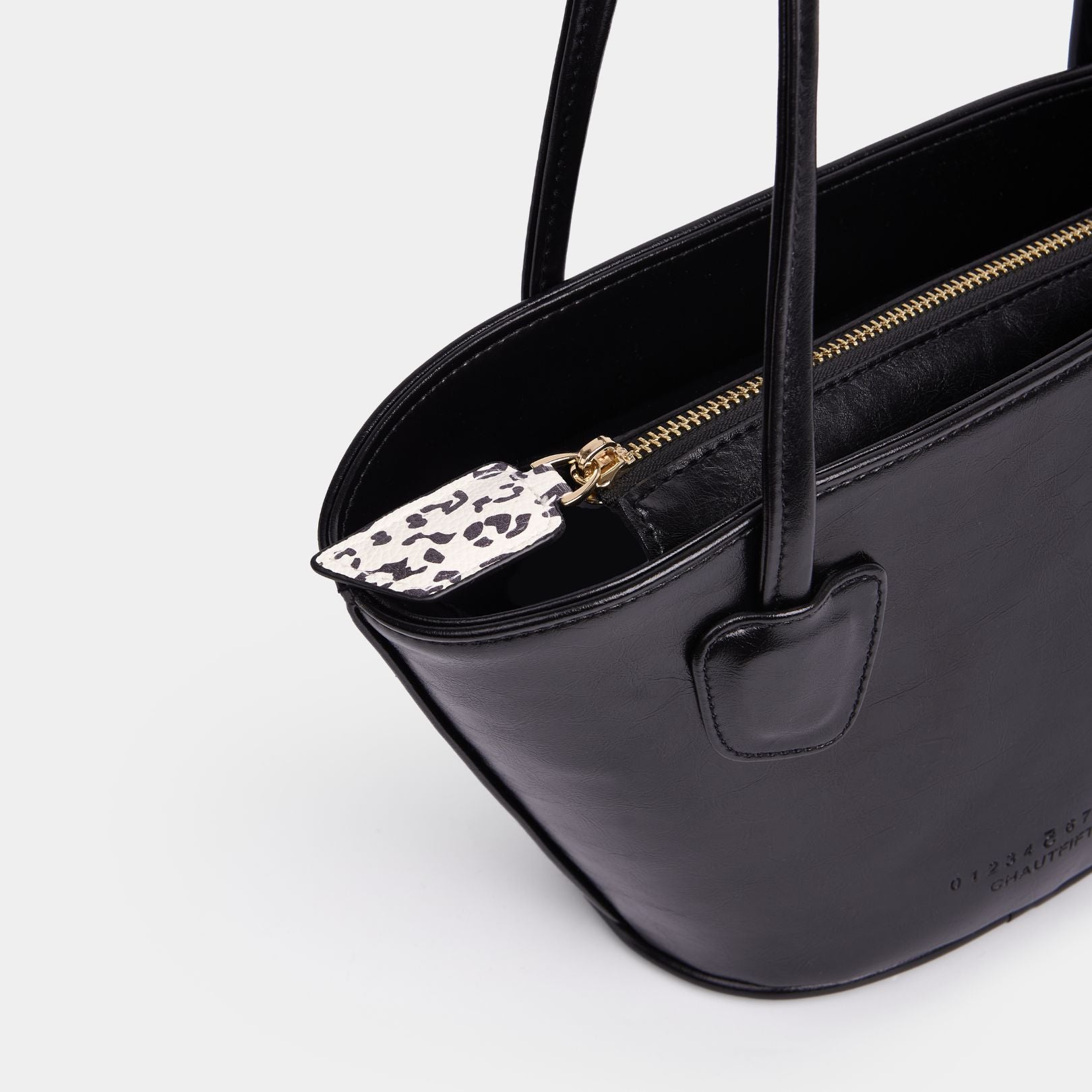 Túi xách HASO Basket màu Đen  họa tiết