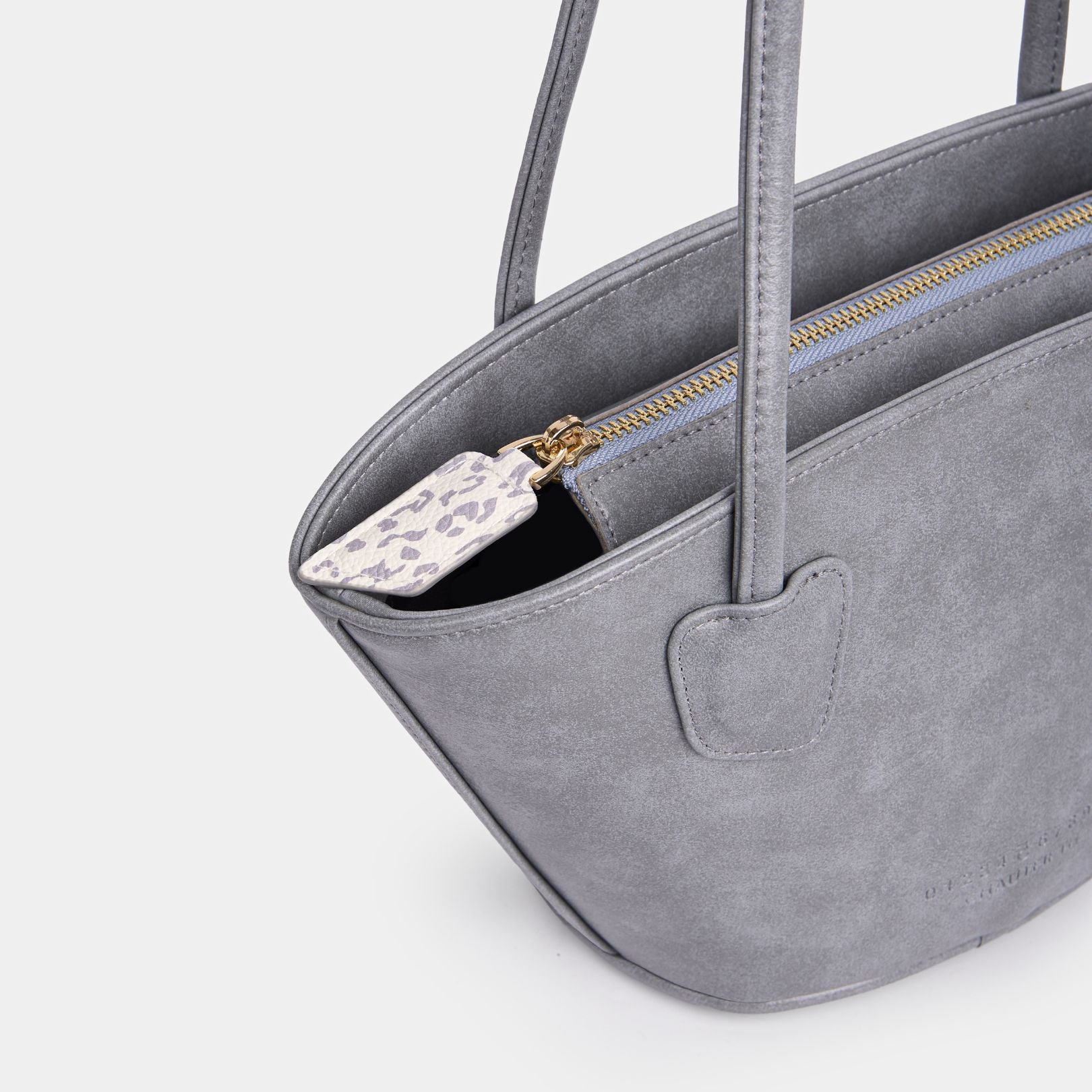 Túi xách HASO Basket màu Xanh Xi-Măng họa tiết