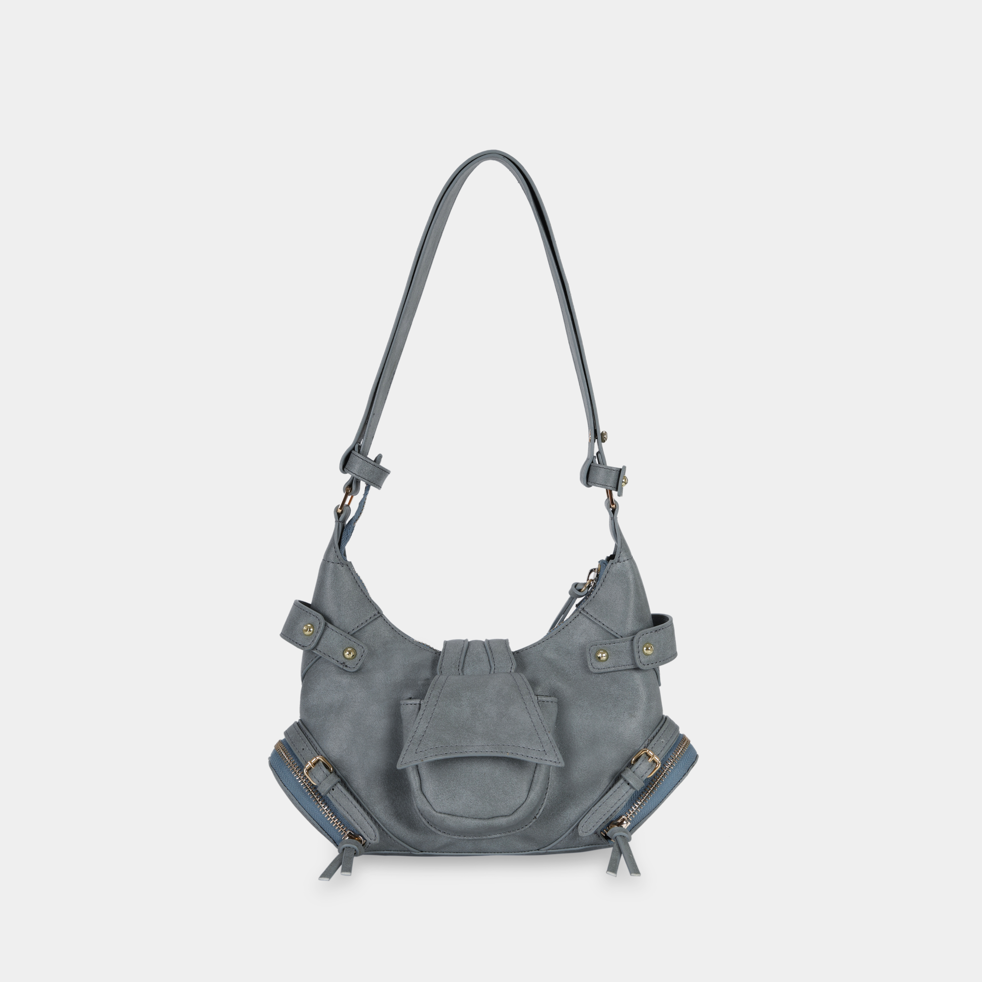 Handbag 2-FACE size S in Cement Blue