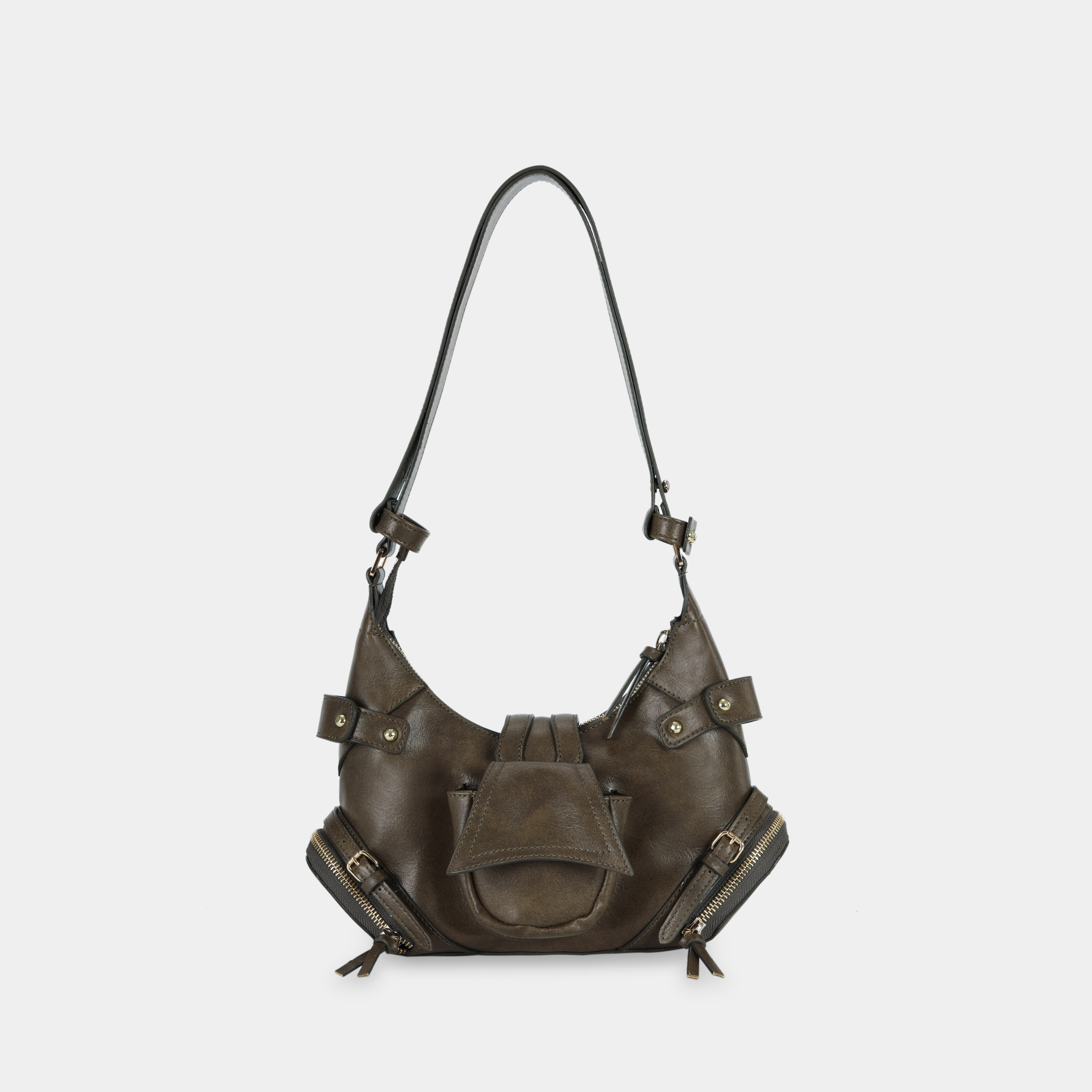 Handbag 2-FACE size S in Dark Beige