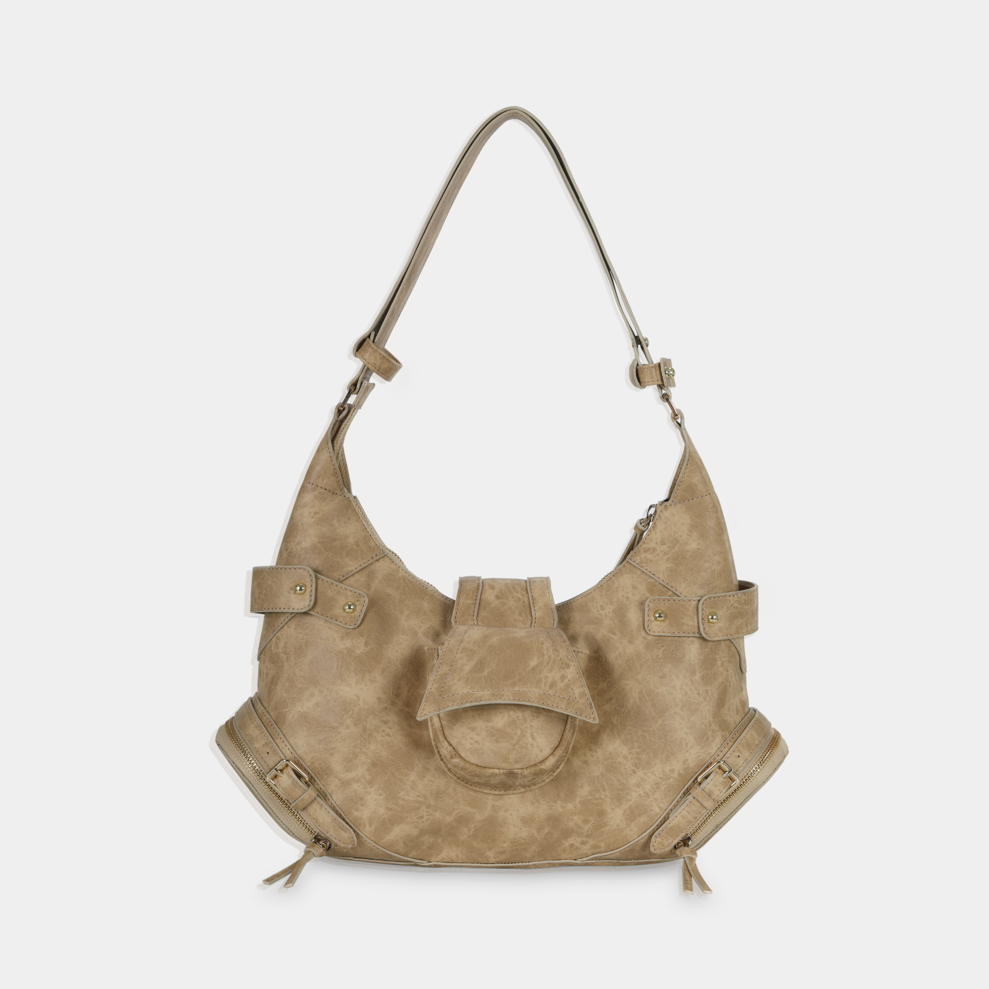 Handbag 2-FACE size M in Sand Beige