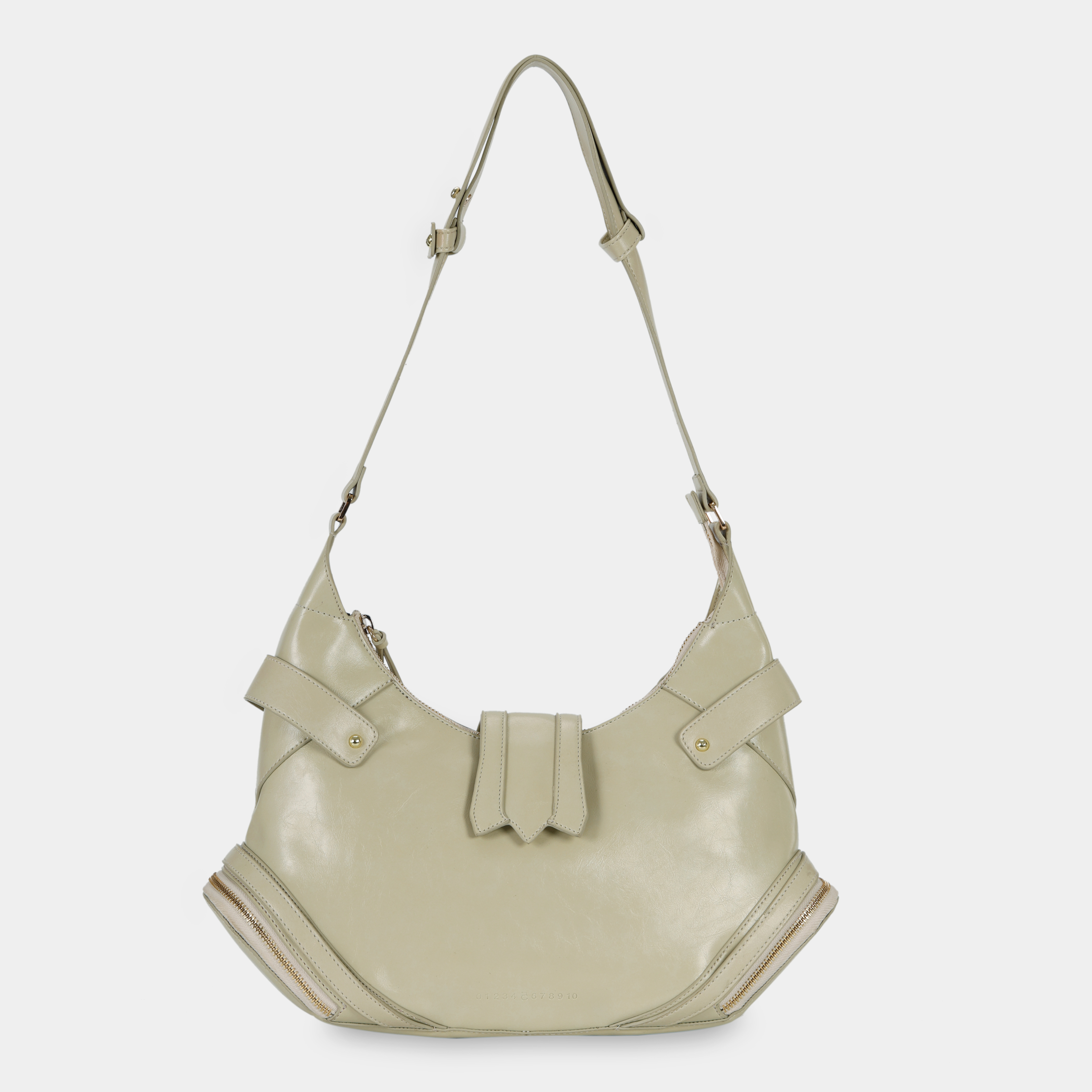 Handbag 2-FACE size M in White Cream