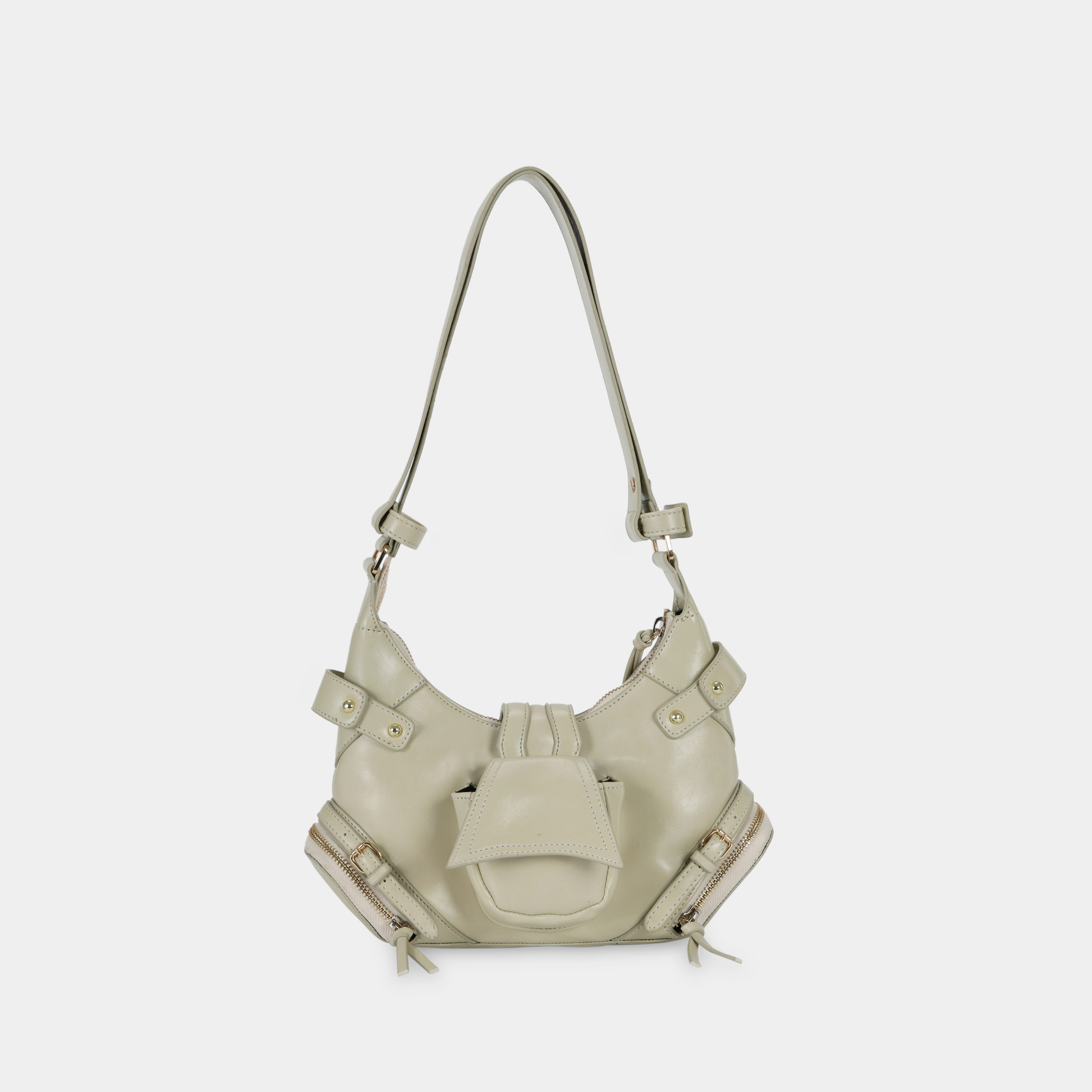 Handbag 2-FACE size S in White Cream
