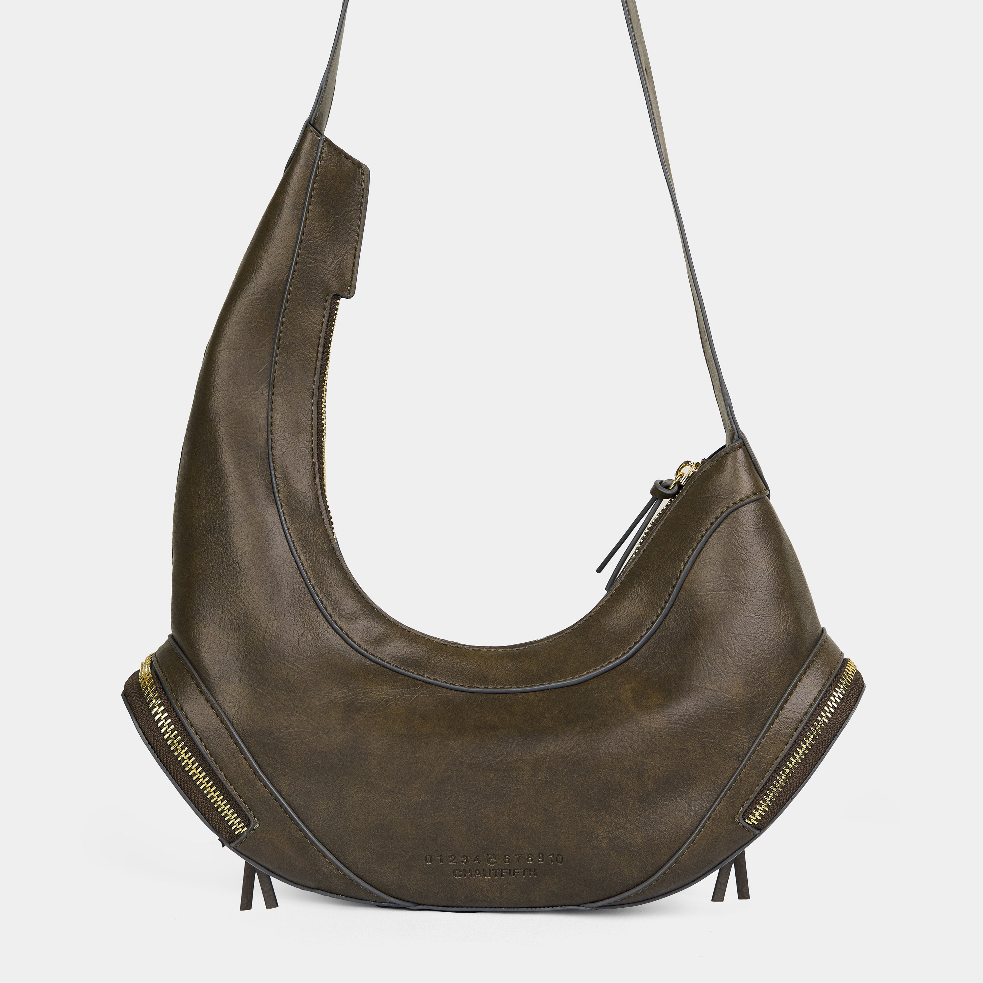 Bag CRESCENT MOON in Dark Beige 