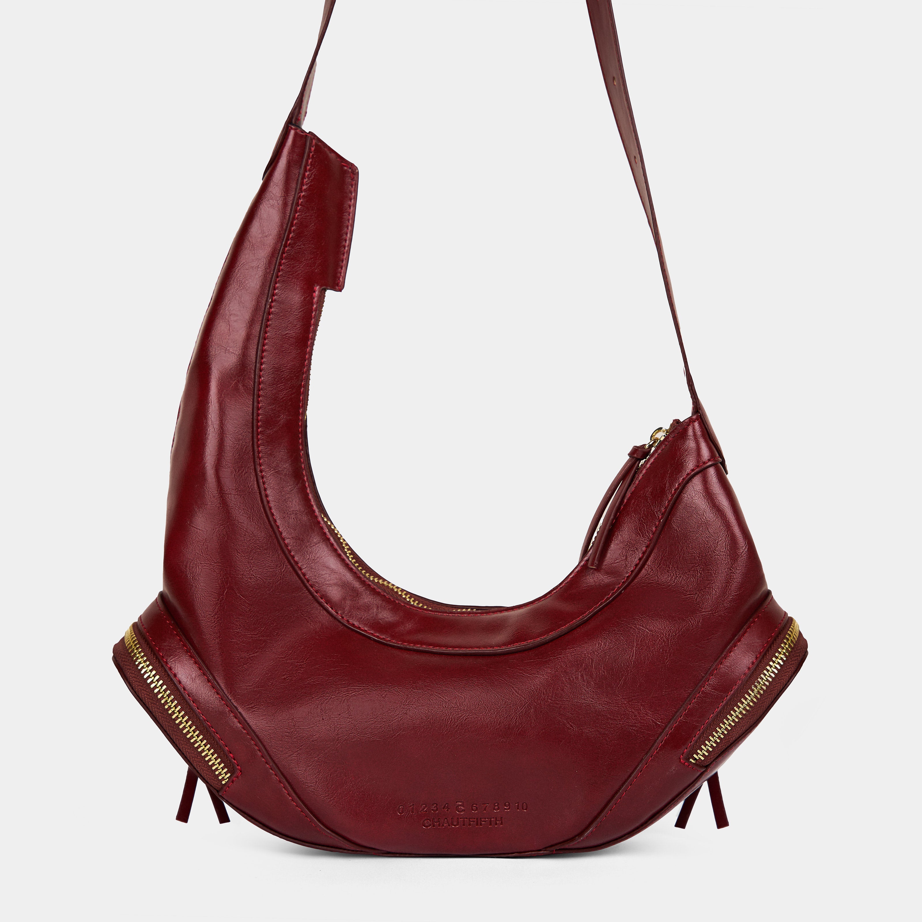 Bag CRESCENT MOON in Dark Red