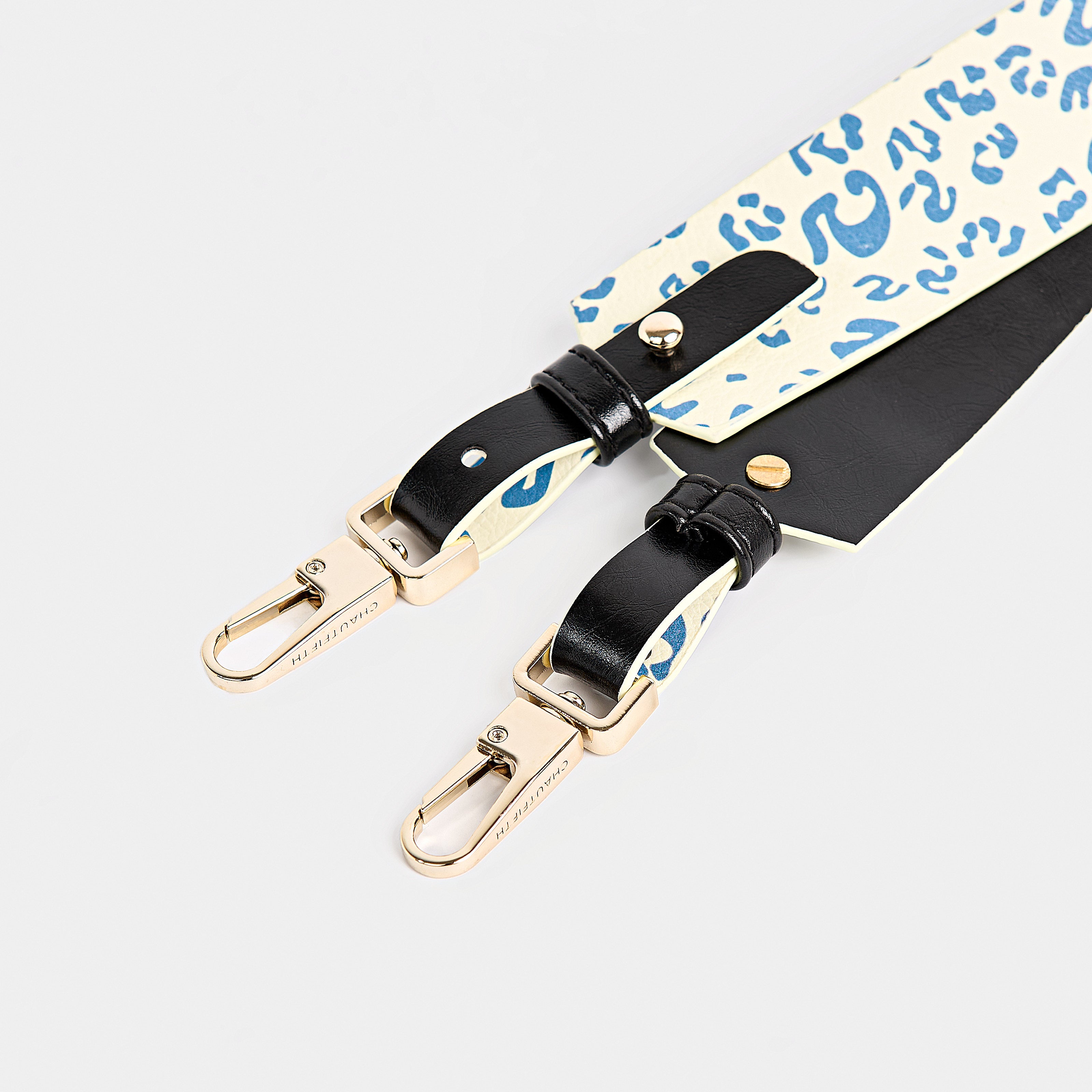 Strap 4CM WIDE BAG Fifth Leopard Blue x Black