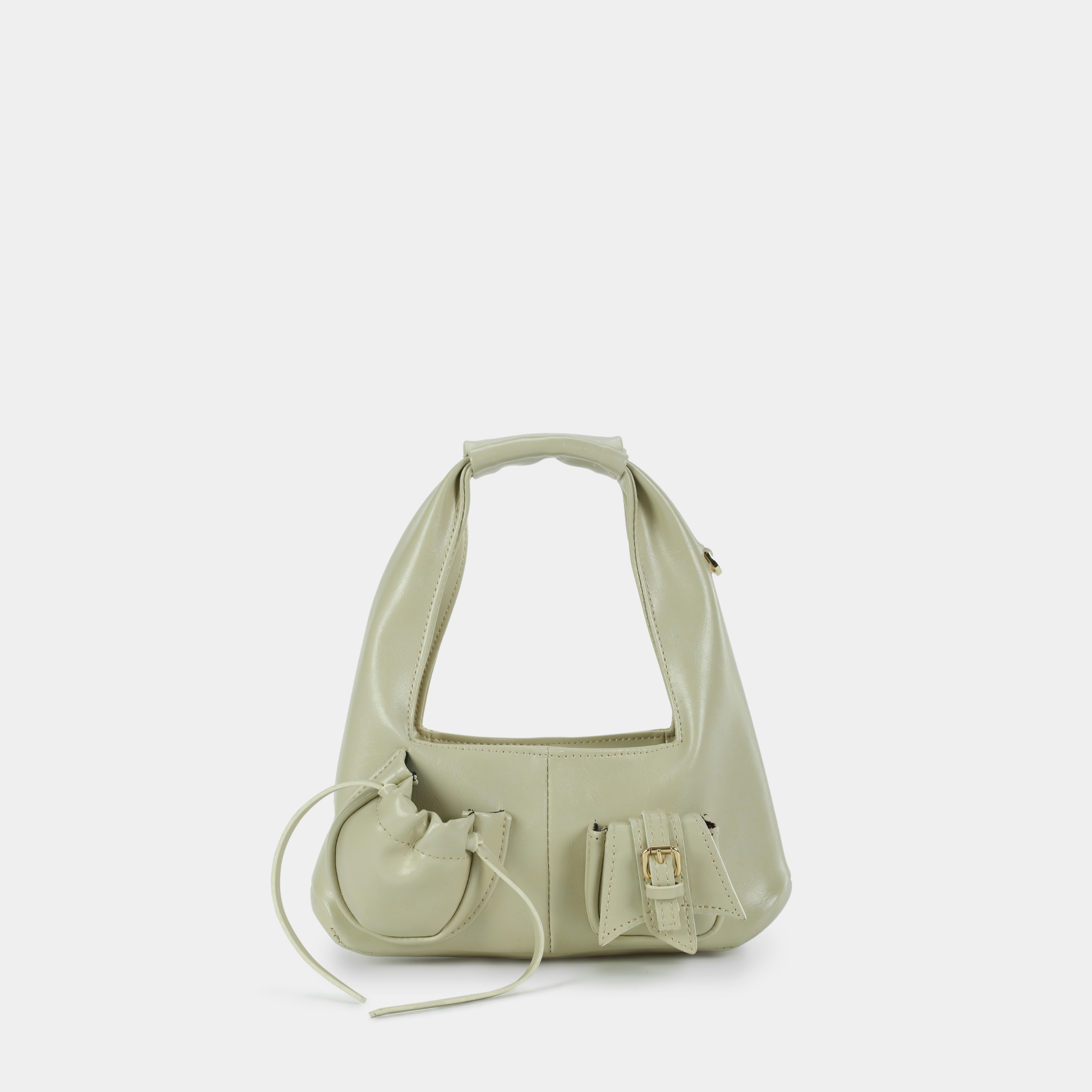 Mini C2-pocket hobo bag White Cream