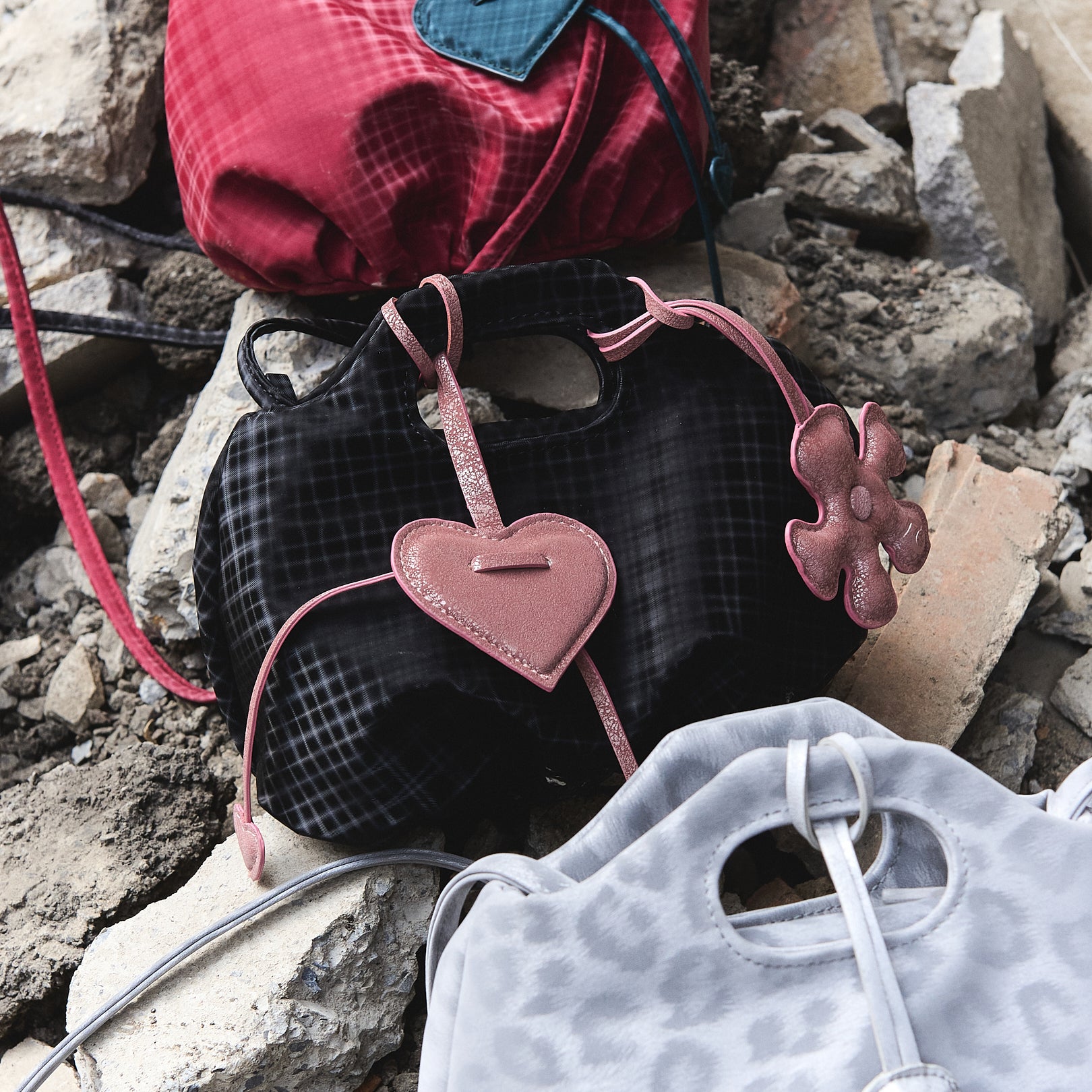 Bag Mini Flower Grey Leopard