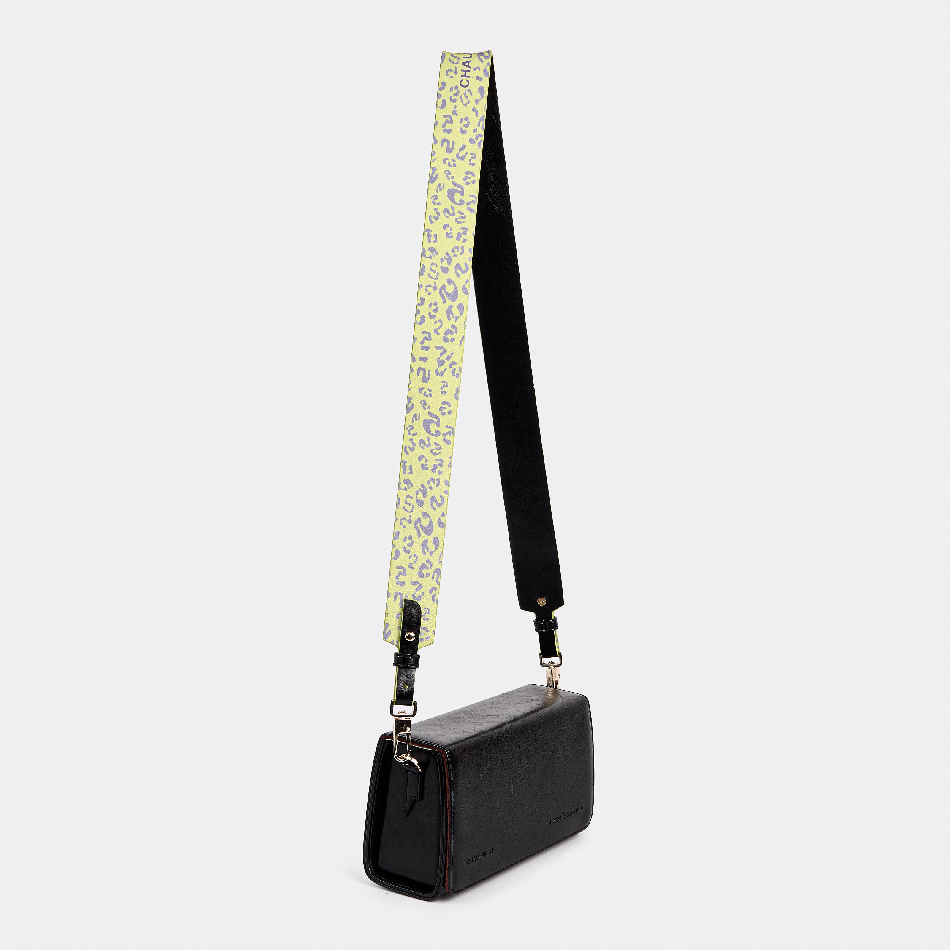 Strap 4CM WIDE BAG Fifth Leopard Green x Black