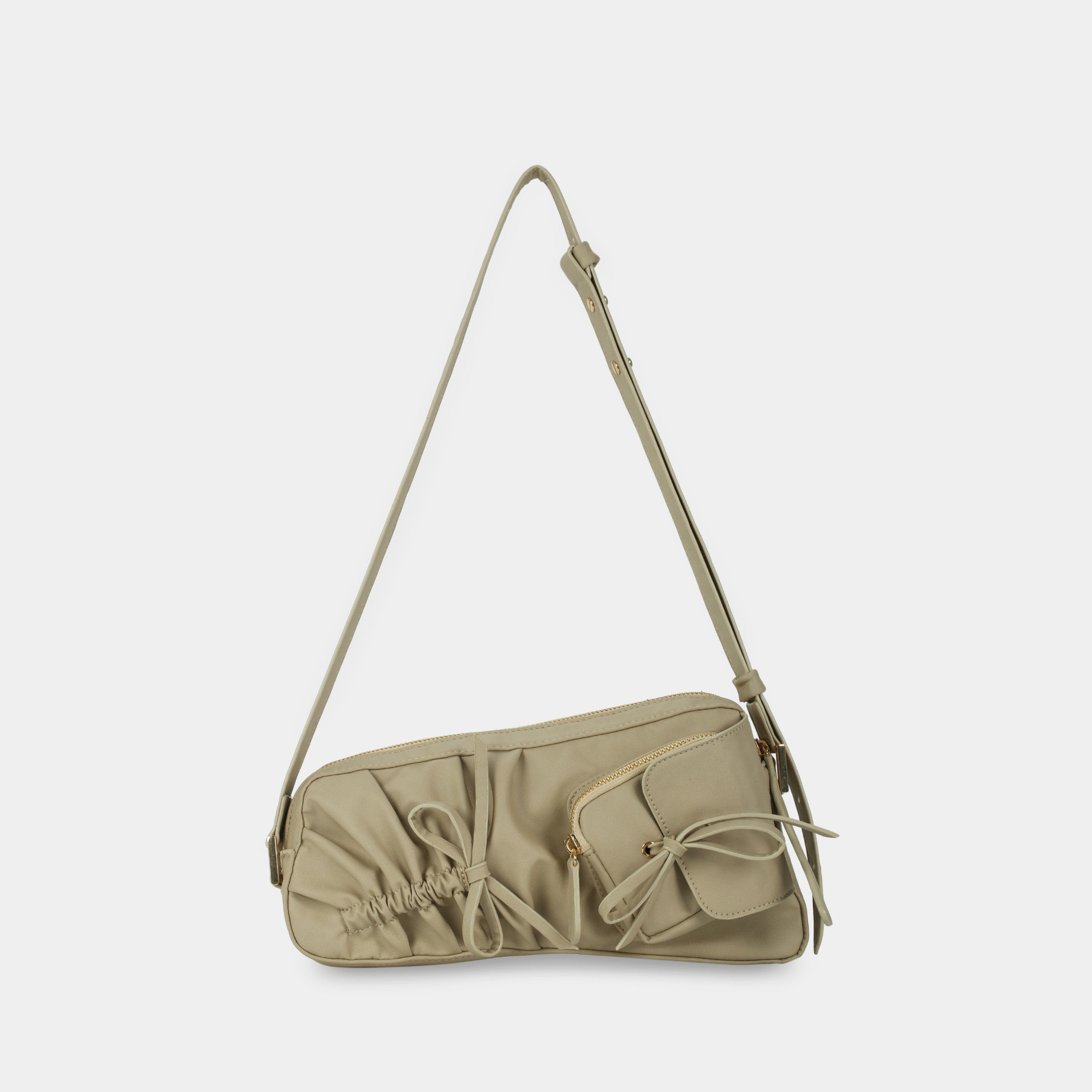 Freely Bag with Bow in Beige