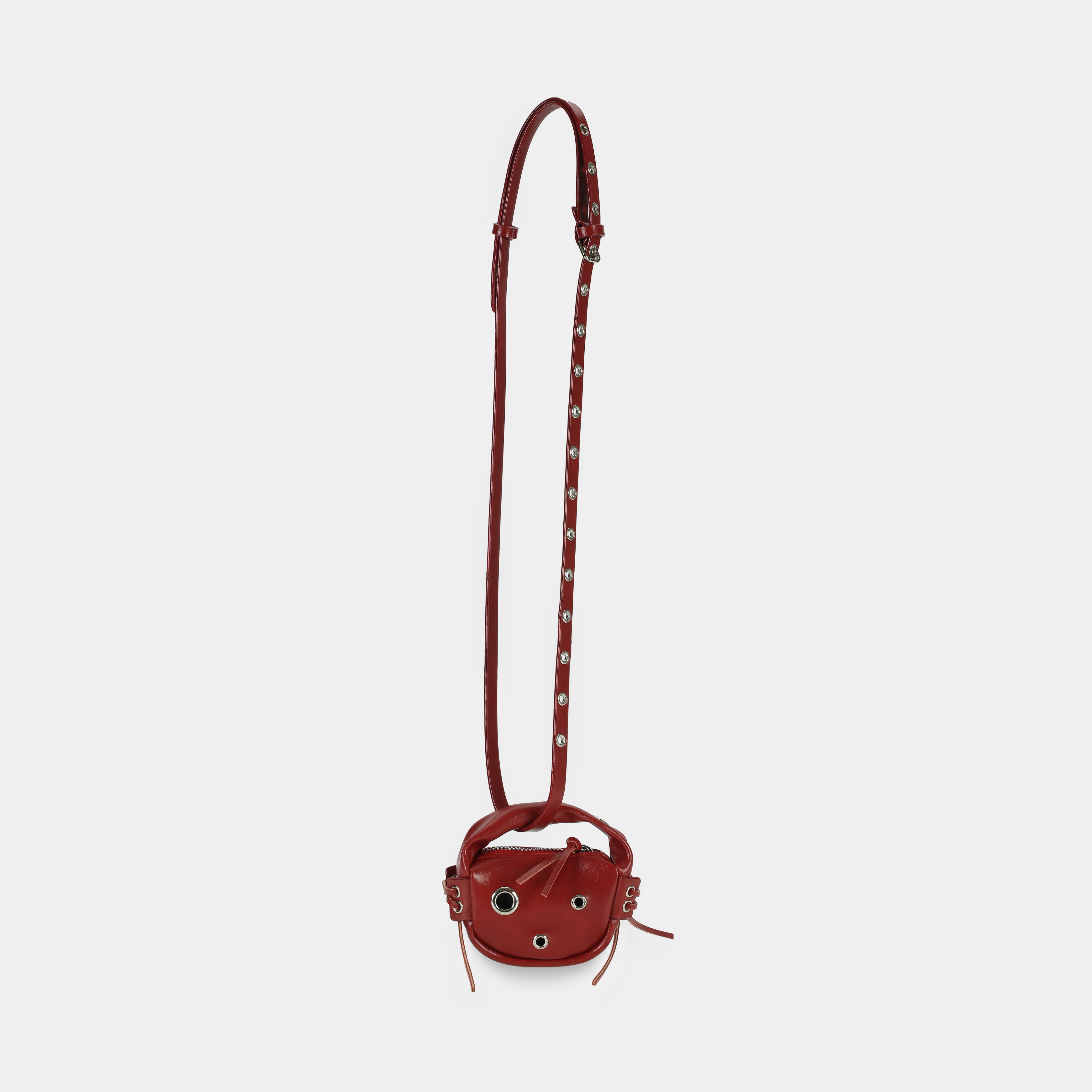 Túi xách MICRO LACE màu đỏ cherry