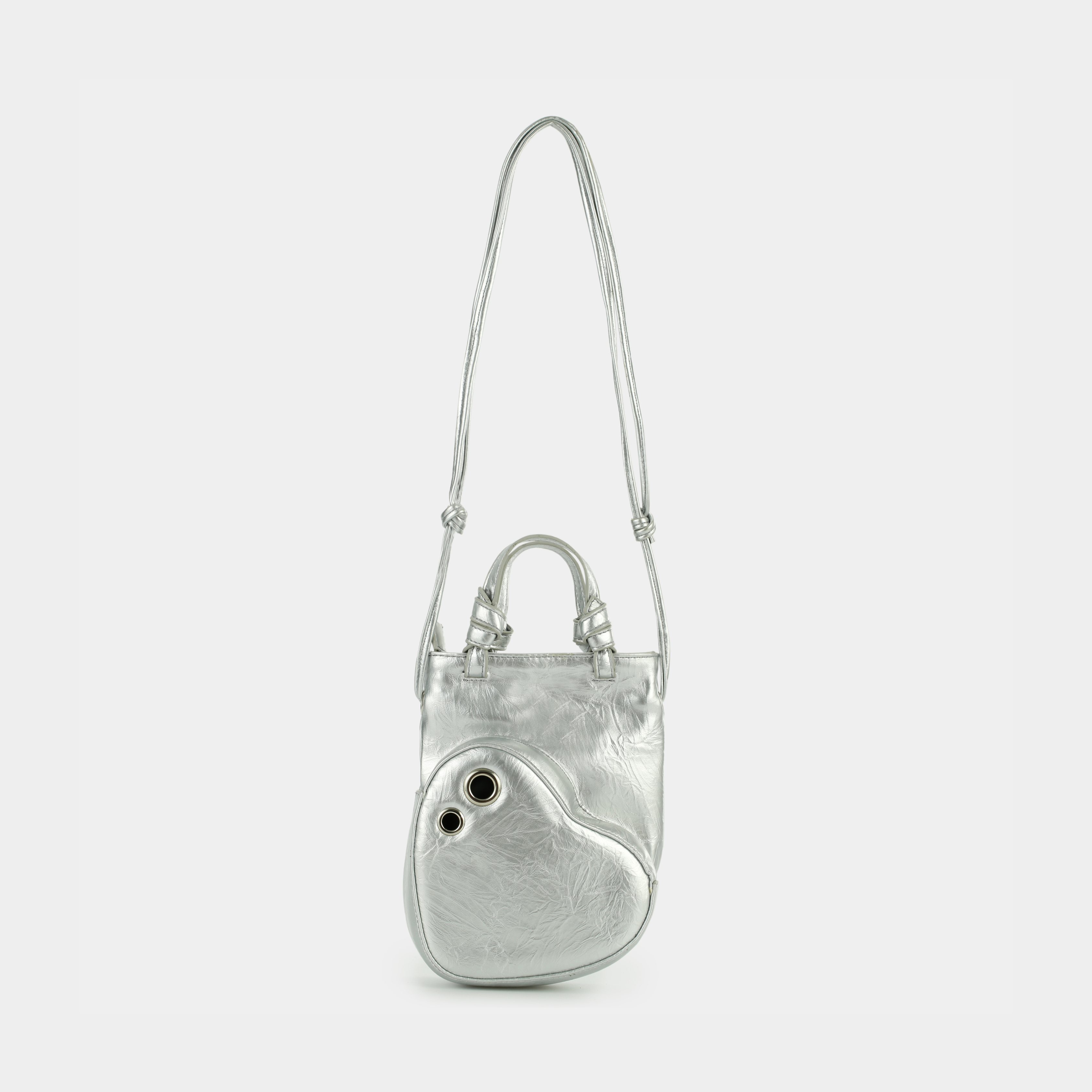 Silver Growing Heart handbag