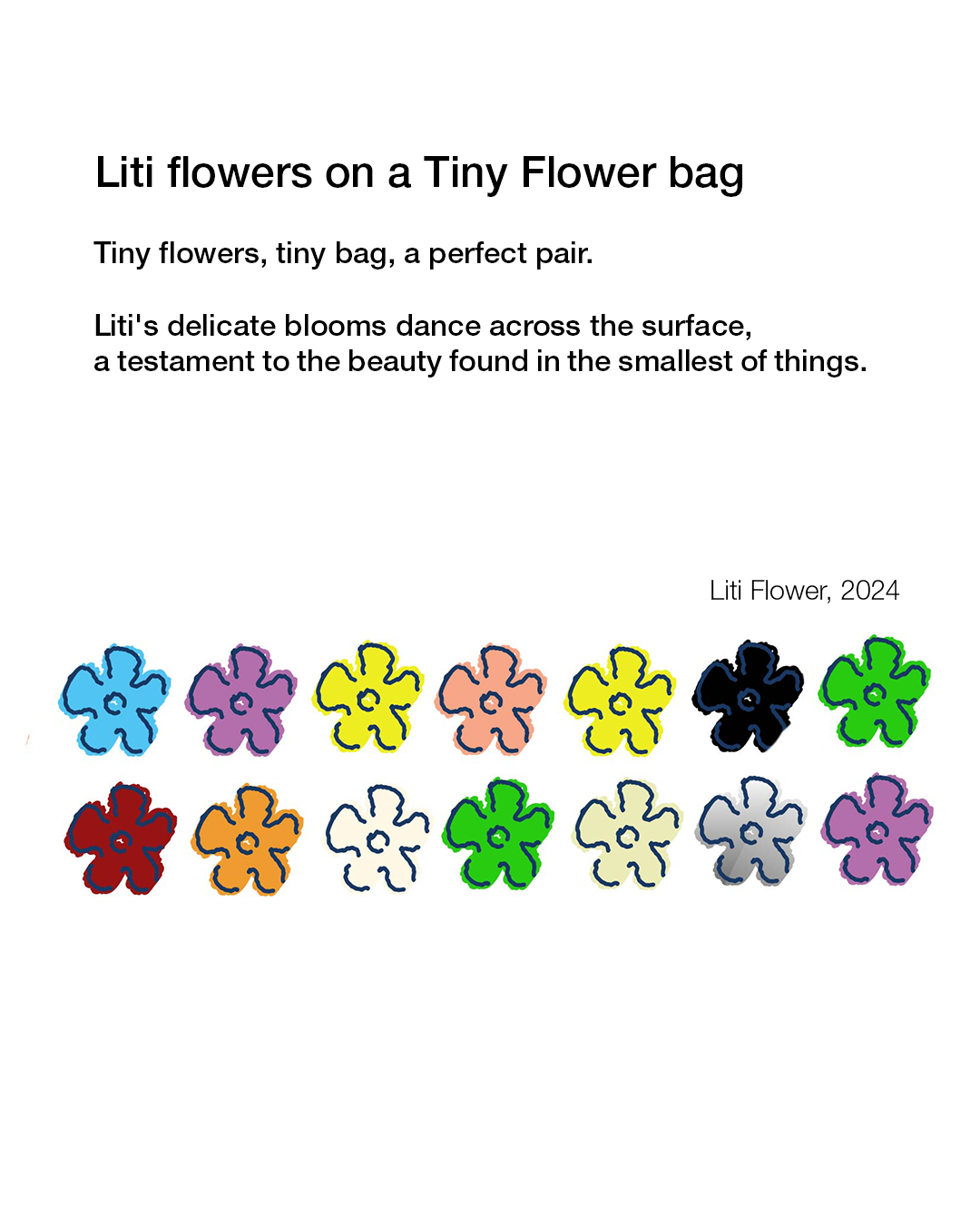 Accessories Tiny Flower Bag in Liti Flowers Beige